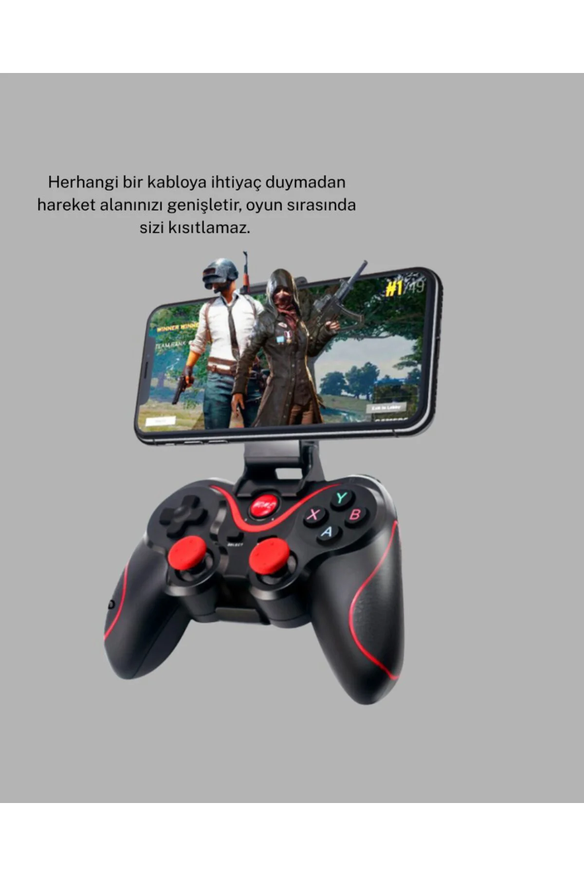 Kablosuz Bluetooth Oyun Kolu Mobil TV PC Uyumlu Ergonomik Tasarım