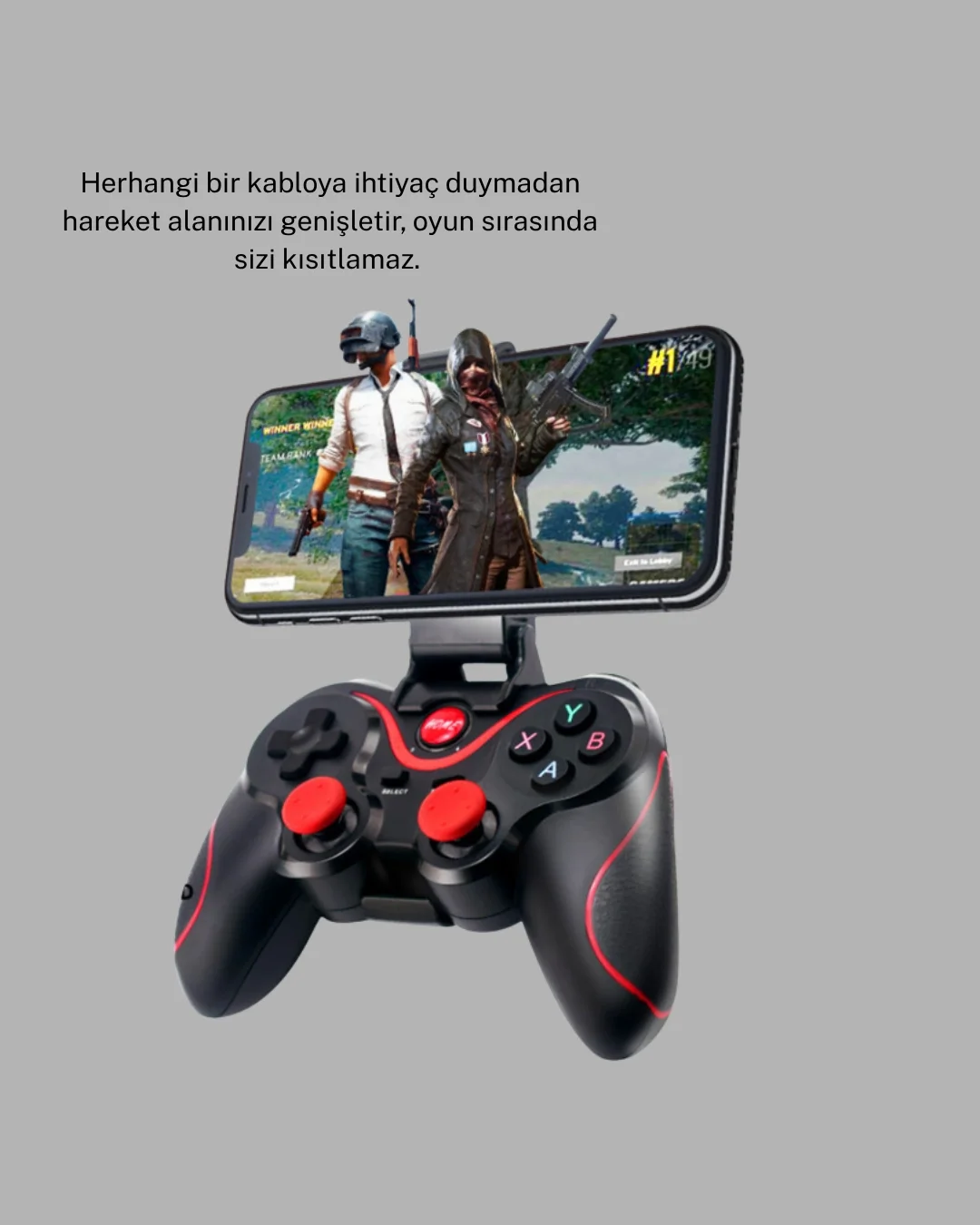 Kablosuz Bluetooth Oyun Kolu Mobil TV PC Uyumlu Ergonomik Tasarım Kablosuz Bluetooth Oyun Kolu Mobil TV PC Uyumlu Ergonomik Tasarım