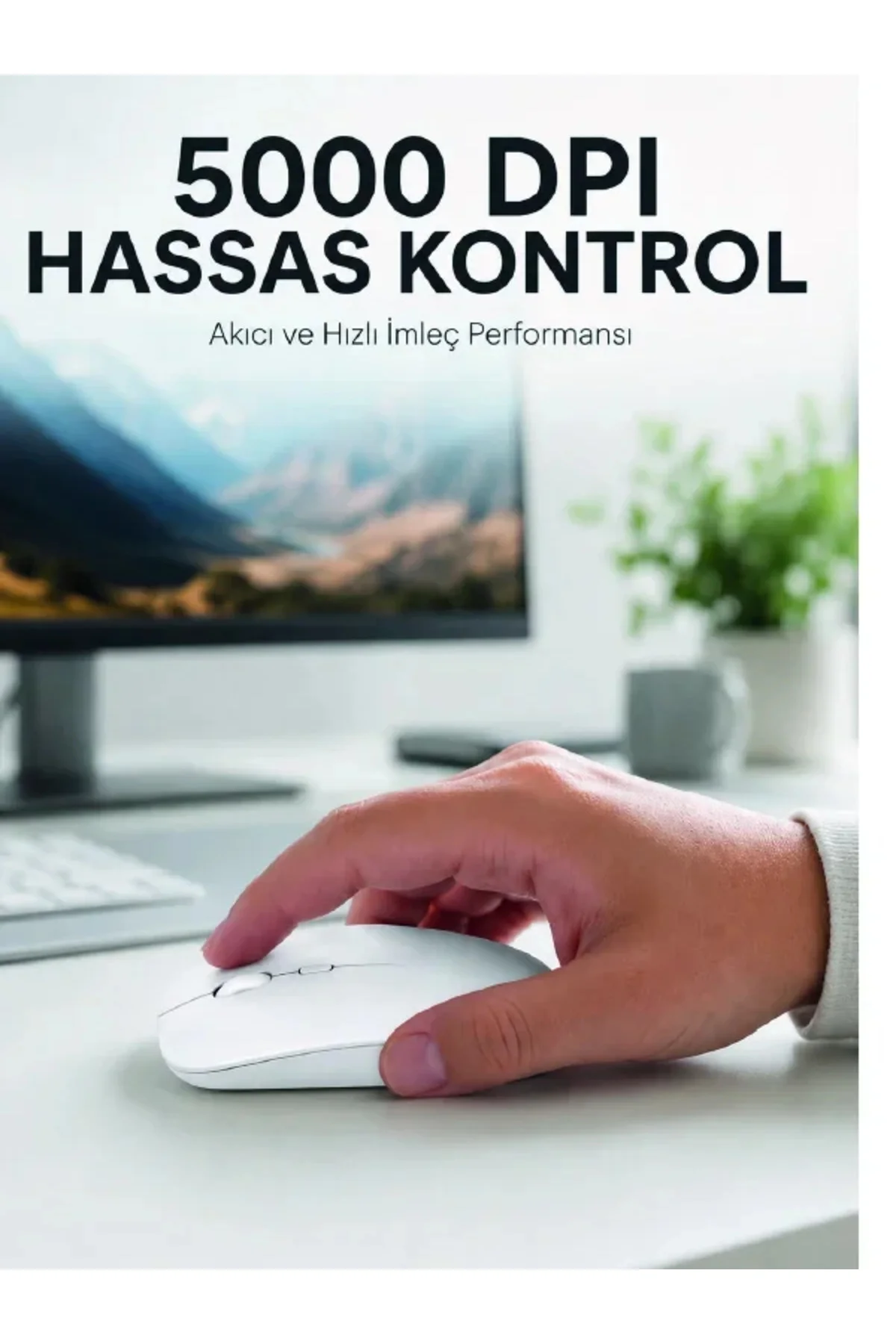 Kablosuz Bluetooth Oyuncu Mouse Sessiz Tıklama Ergonok Wireless Fare Kablosuz Bluetooth Oyuncu Mouse Sessiz Tıklama Ergonok Wireless Fare