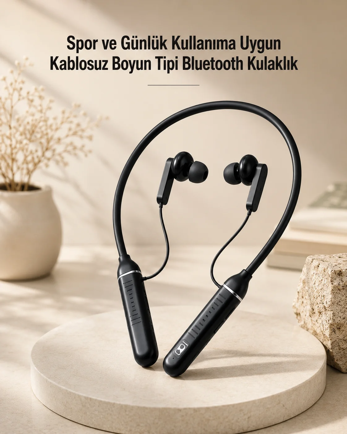 Kablosuz Boyun Tipi Bluetooth Kulaklık Mikrofonlu Spor ve Günlük Kullanıma Uygun Kablosuz Boyun Tipi Bluetooth Kulaklık Mikrofonlu Spor ve Günlük Kullanıma Uygun