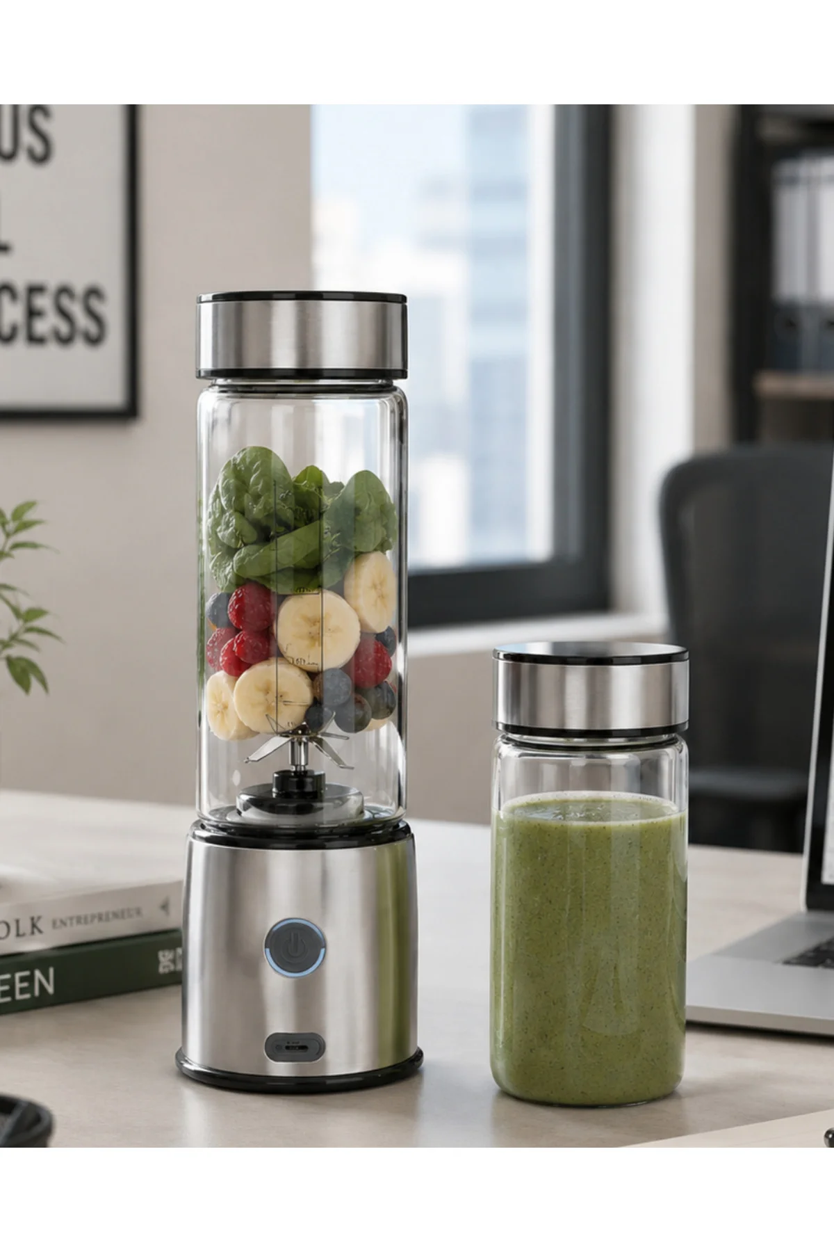 Kablosuz Cam Blender Yüksek Güçlü Smoothie Meyve Sebze Blenderı