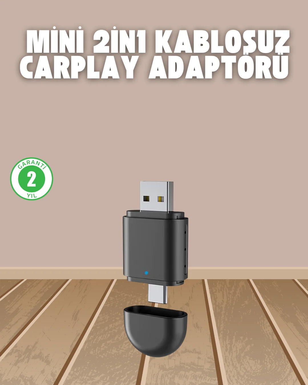 Kablosuz CarPlay Adaptörü – USB-A & Type-C Uyumlu Hızlı Bağlantı Cihazı Fiyatı, Yorumları ve Özellikleri
