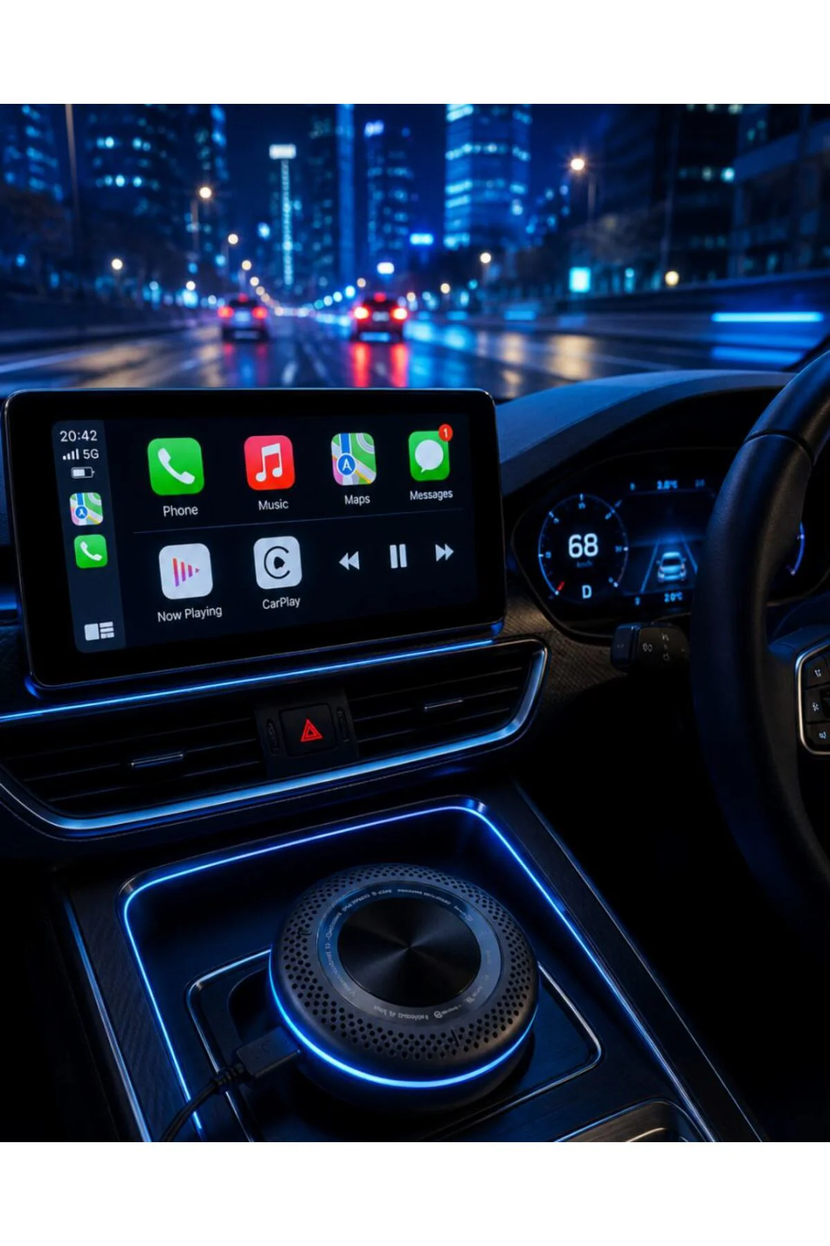 Kablosuz CarPlay Android Auto Destekli Akıllı TV Box 4G Sim Kart