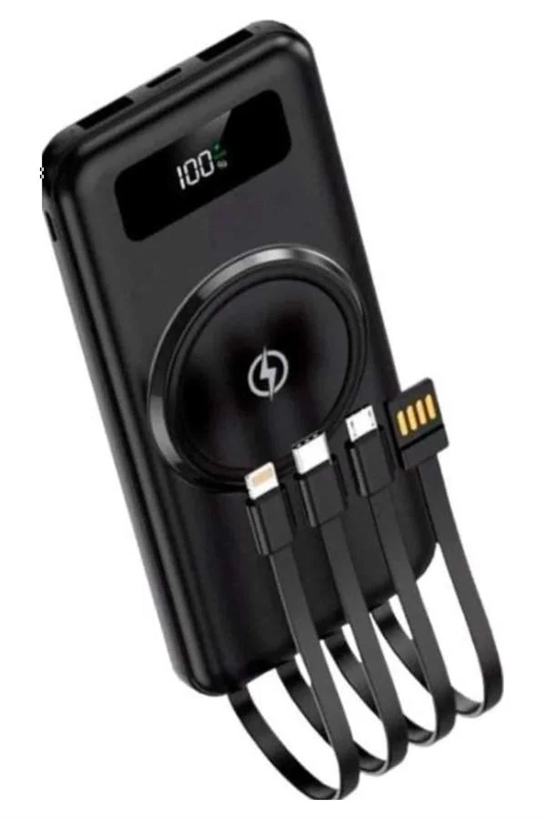 Kablosuz Çoklu Şarj Girişli 10.000 Mah Kablolu Powerbank Taşınabilir Fiyatı, Yorumları ve Özellikleri