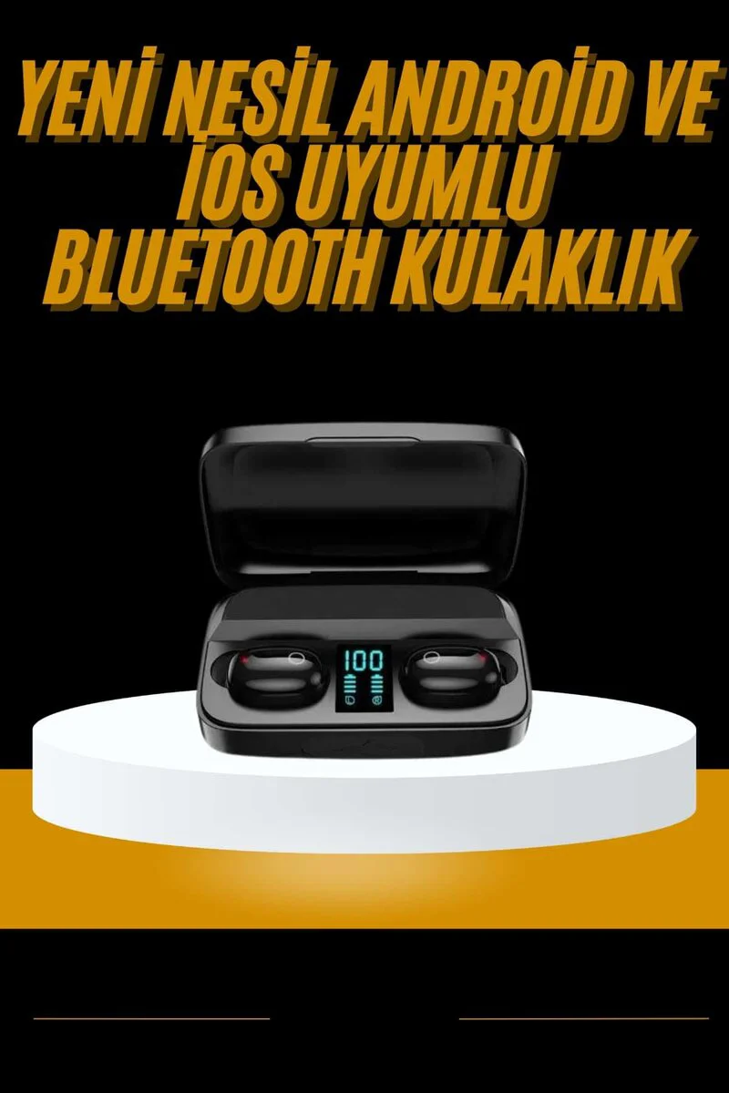 Kablosuz Dijital Göstergeli TWS 5.0 Bluetooth Kulaklık - Uzun Pil Ömrü ve Düşük Gecikmeli Ses