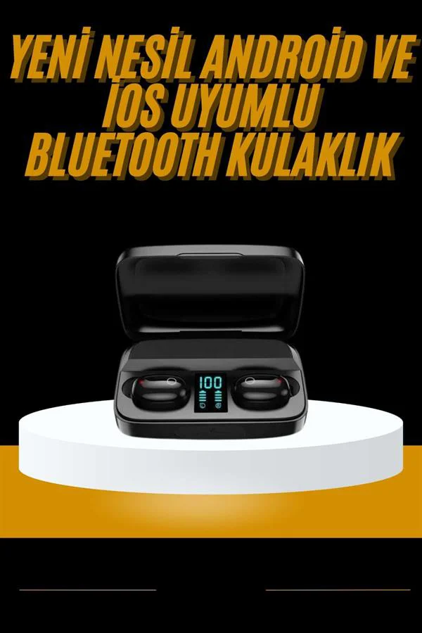 Kablosuz Dijital Göstergeli Çağrı Cevaplayabilen TWS 5.0 Bluetoot