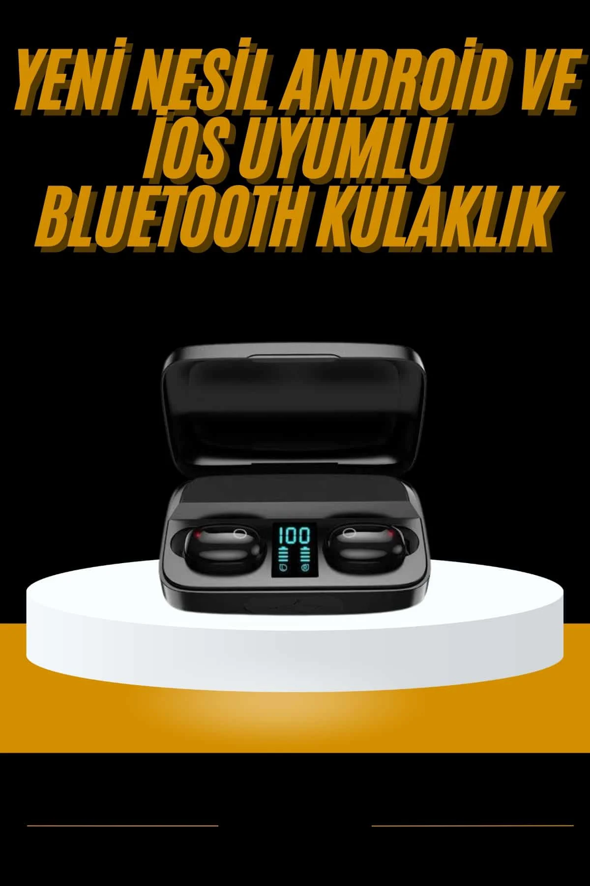 Kablosuz Dijital Göstergeli Çağrı Cevaplayabilen TWS 5.0 Bluetooth Kulaklık Kablosuz Dijital Göstergeli Çağrı Cevaplayabilen TWS 5.0 Bluetooth Kulaklık