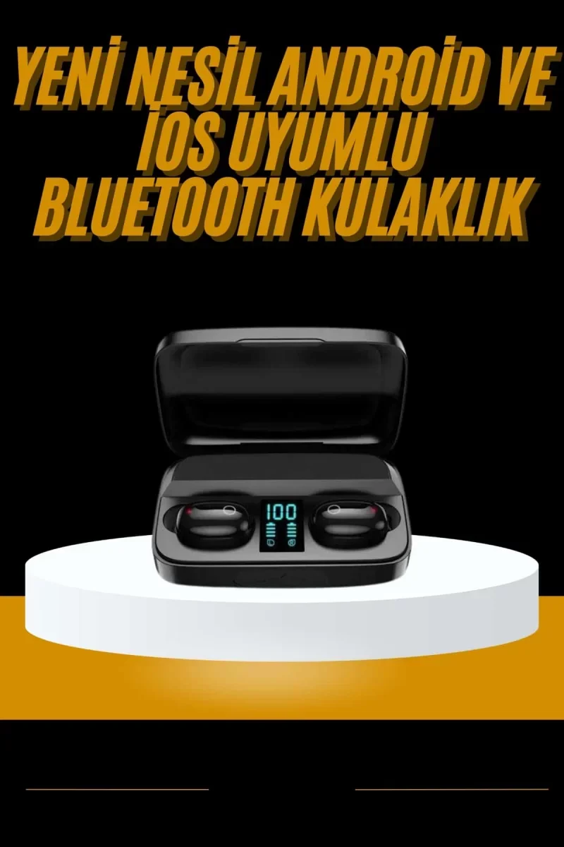 Kablosuz Dijital Göstergeli Çağrı Cevaplayabilen TWS 5.0 Bluetoot