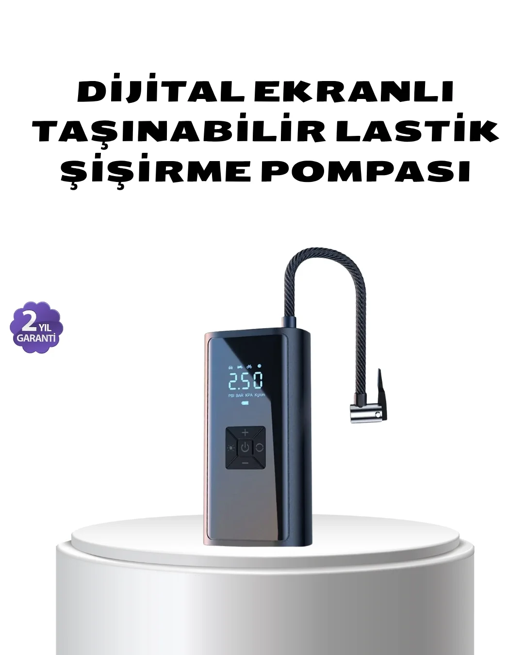 Kablosuz Dijital Lastik Şişirme Pompası LED Işıklı 80W Fiyatı, Yorumları ve Özellikleri