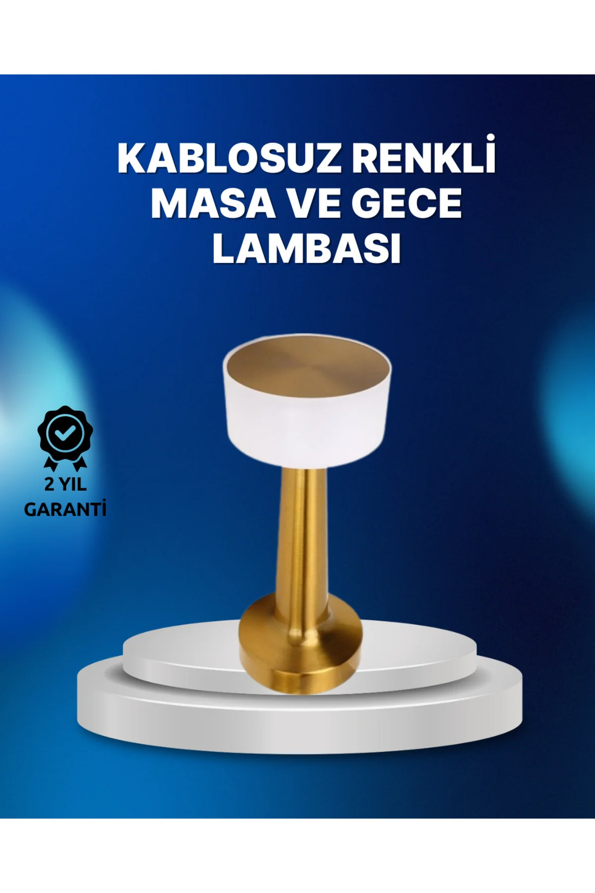 Kablosuz Dokunmatik Masa Lambası – Şık Modern Metal Gövde, USB Şa