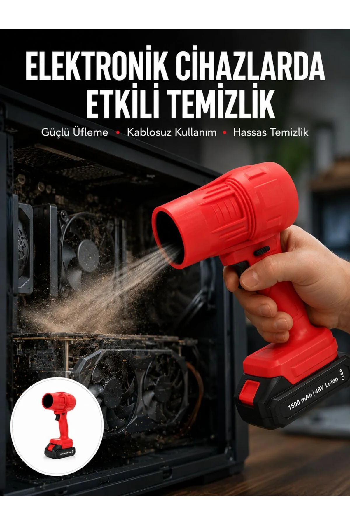 Kablosuz Elektrikli Toz Üfleyici Çok Amaçlı Temizlik Aleti Yeni Nesil Kablosuz Elektrikli Toz Üfleyici Çok Amaçlı Temizlik Aleti Yeni Nesil