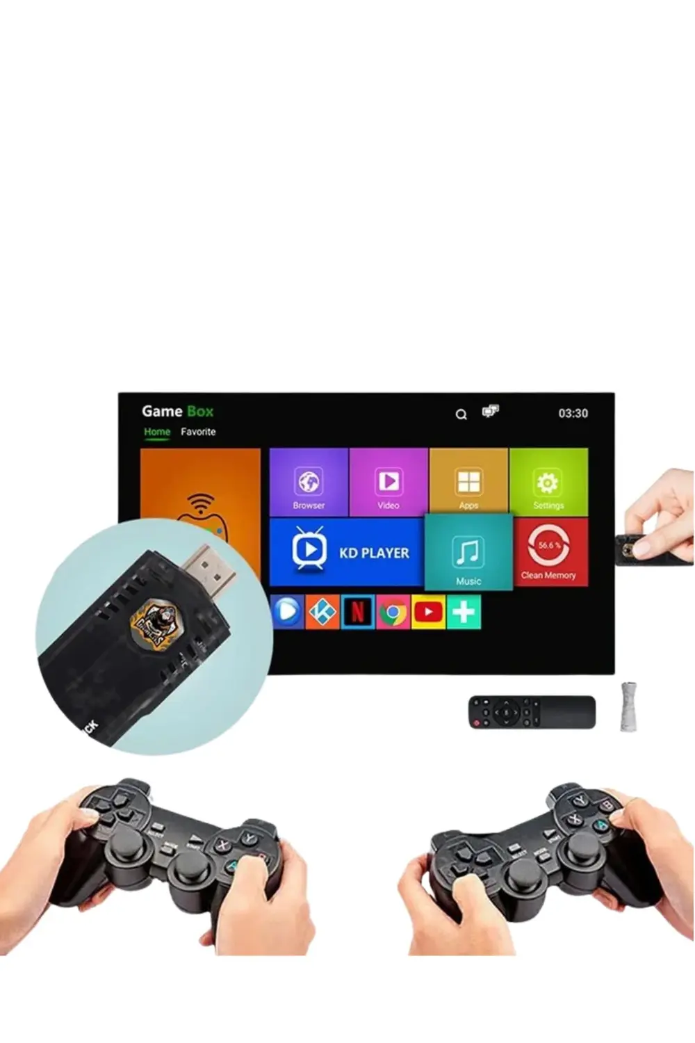 Kablosuz Gamepadli Retro Oyun Konsolu Hdmı Hd Çıkış Android Deste