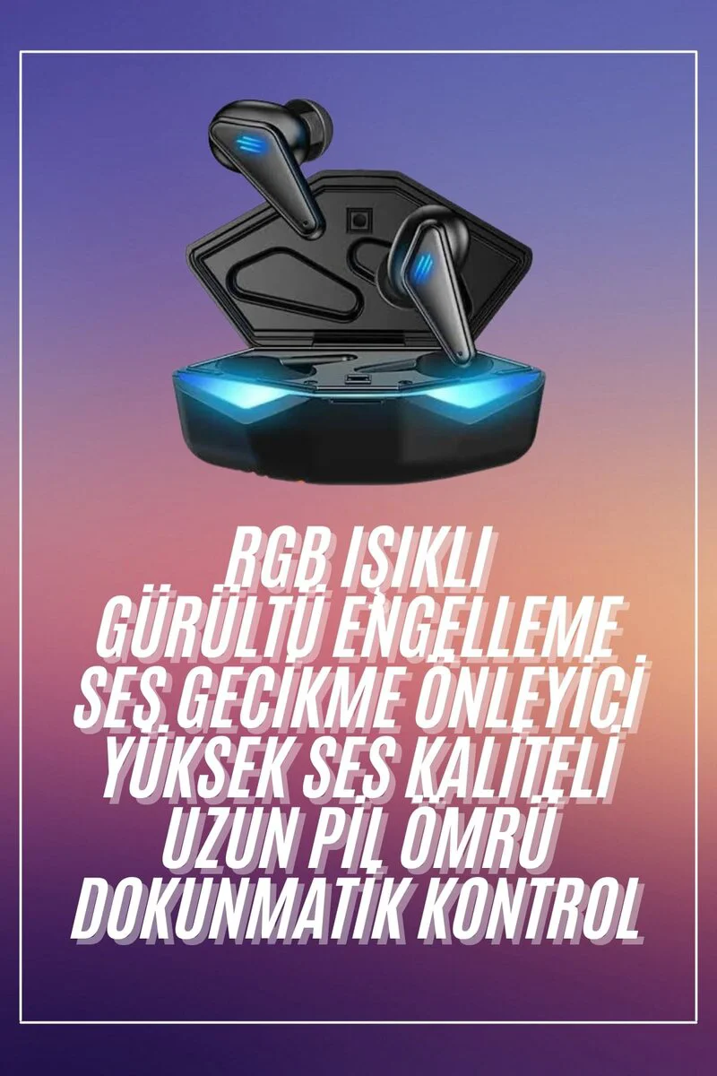 Kablosuz Gaming Kulaklık Mikrofonlu - Yüksek Ses Kalitesi ve 65ms Düşük Gecikme
