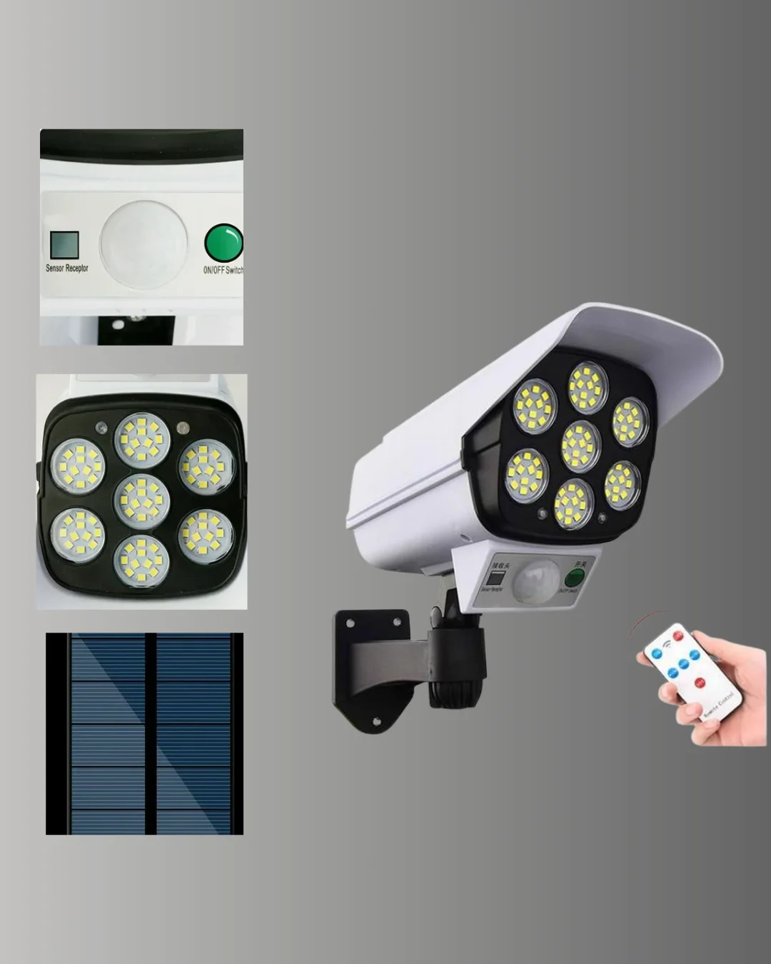 Kablosuz, Güneş Paneliyle Şarj Olan Dış Mekan Lambası – 8-10 Saat Aydınlatma Süresi