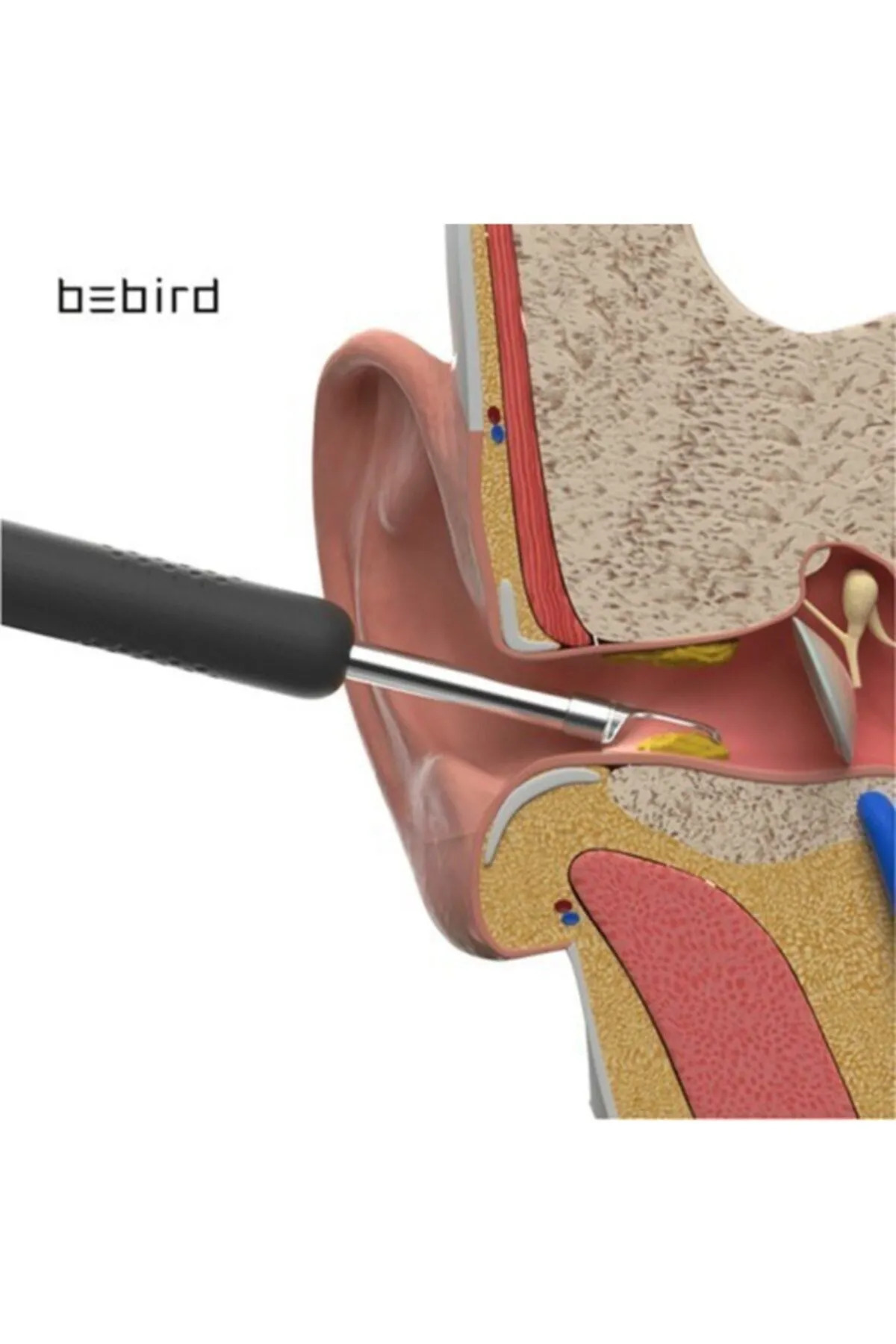 Kablosuz Hd Kameralı Kulak Temizleme Seti 360° açı 1296P Wifi Bağ