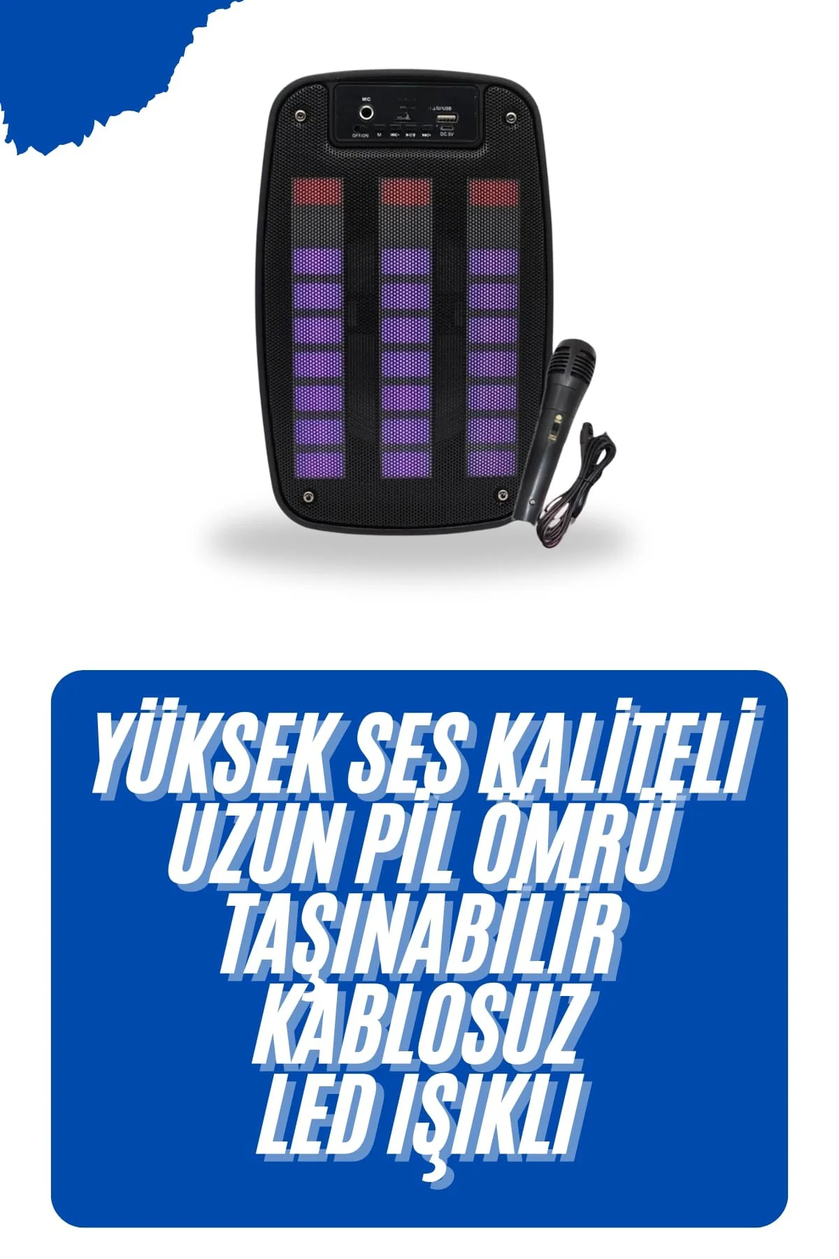Kablosuz Hoparlör İOS ve Android Uyumlu Şarjlı SD Kart Girişli Bl