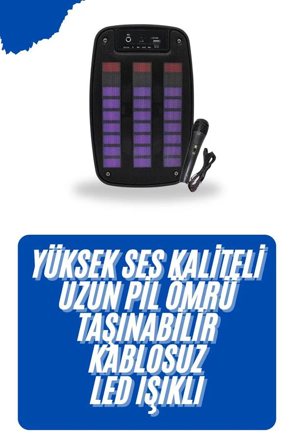 Kablosuz Hoparlör İOS ve Android Uyumlu Şarjlı SD Kart Girişli Bl