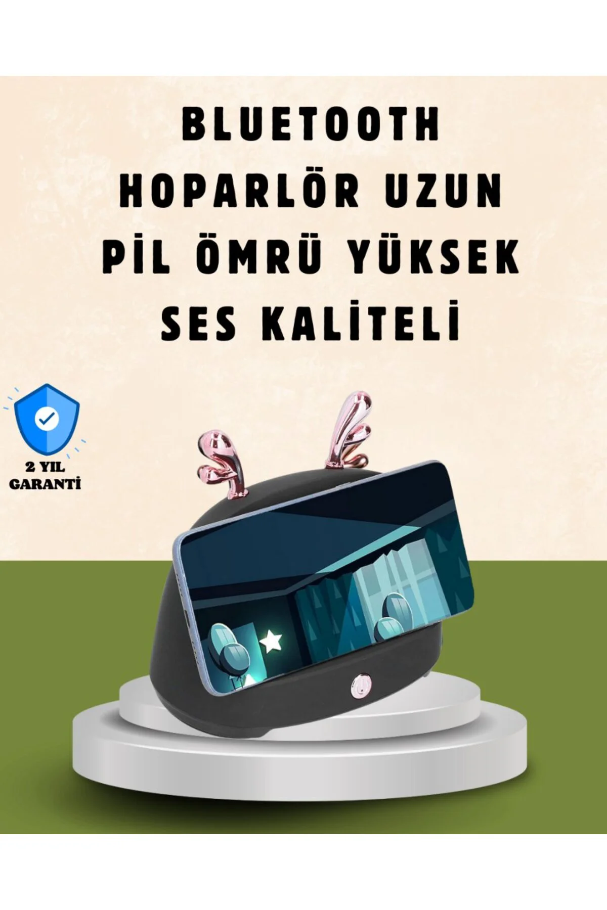 Kablosuz İndüksiyonlu Telefon Tutucu & Hoparlör – Net Ses, Kolay Kullanım