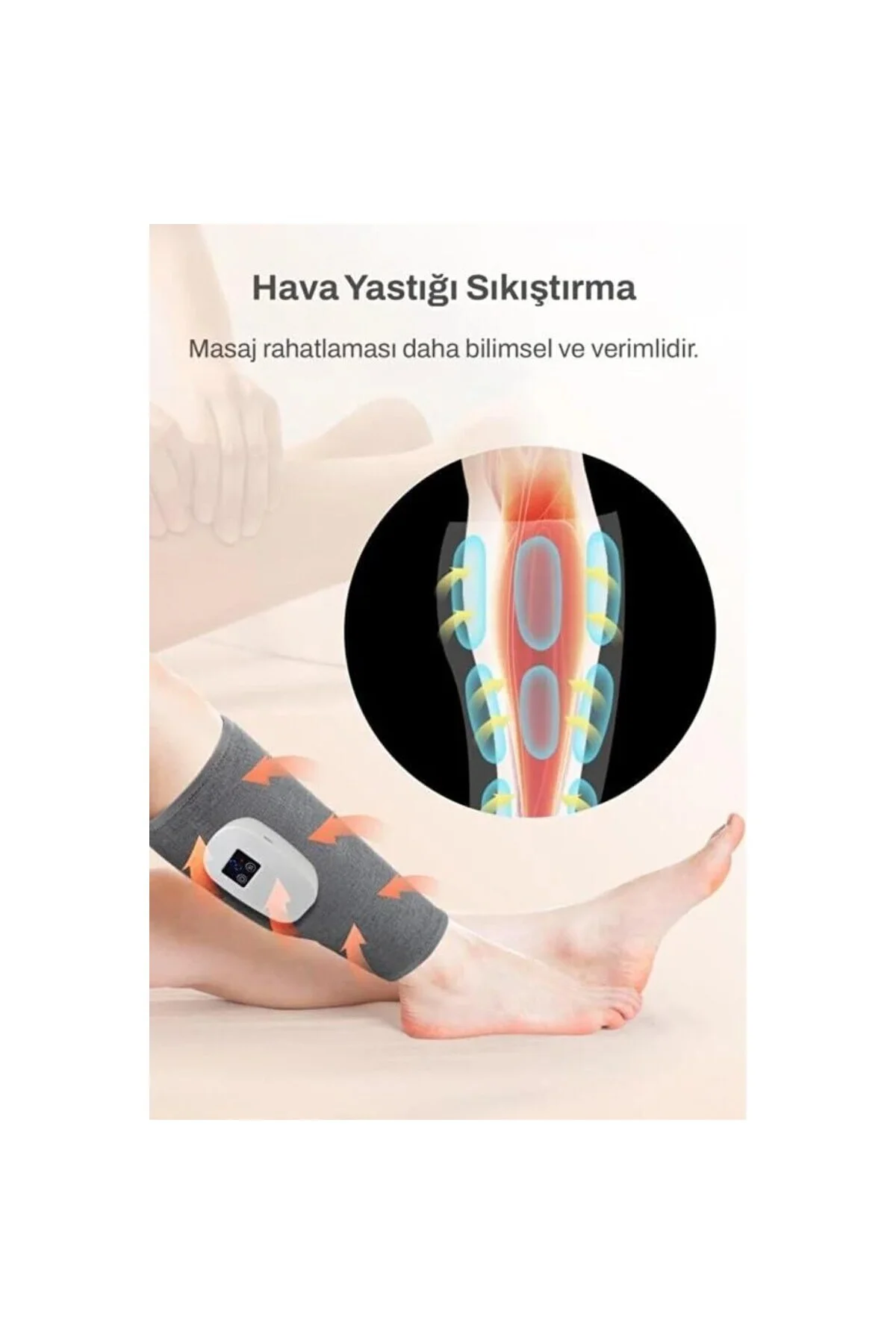 Kablosuz Isıtmalı Masaj Aleti Bacak Kol Hava Basınçlı Yoğurma Sık