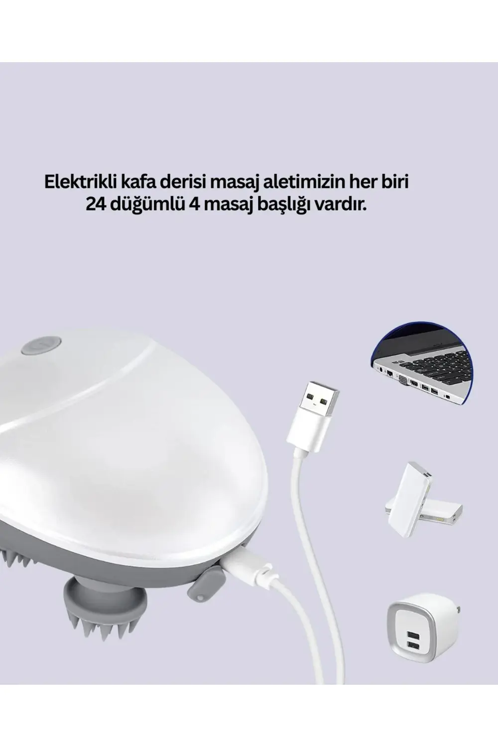 Kablosuz Kafa ve Vücut Masaj Aleti Taşınabilir Tasarım Kablosuz Kafa ve Vücut Masaj Aleti Taşınabilir Tasarım