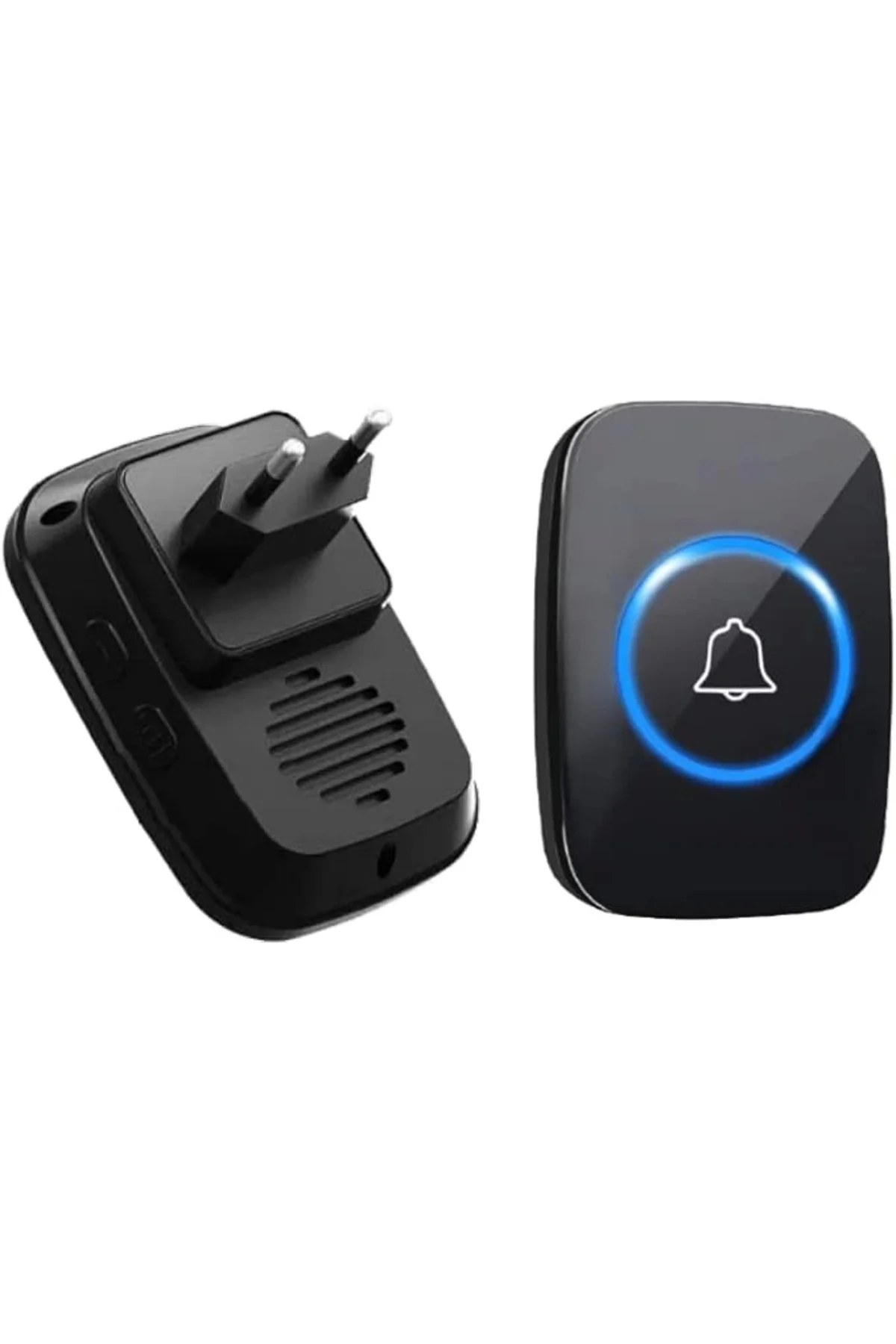 Kablosuz Kapı Zili 2 Buton 1 Alıcı Led Işıklı 300 Metre Mesafe 60
