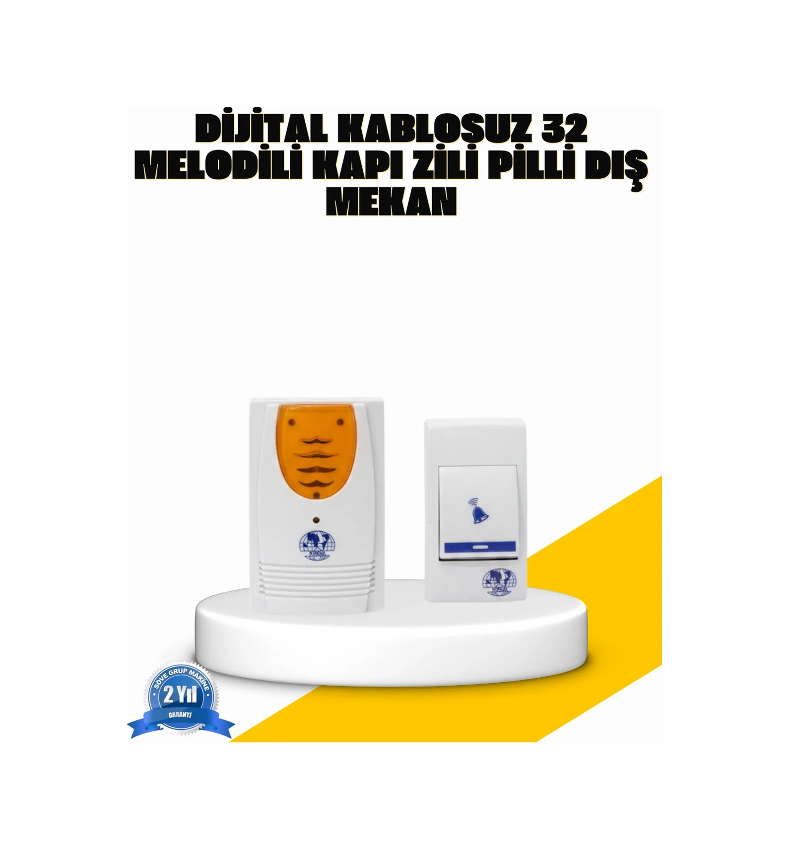 Kablosuz Kapı Zili Kolay Kurulumlu Modern Kullanım
