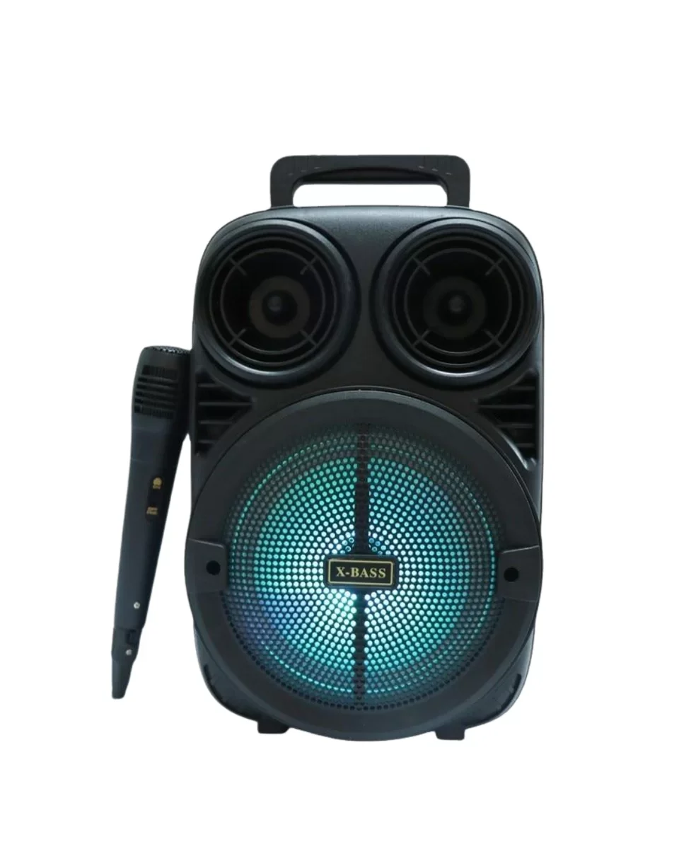 Kablosuz Karaoke Hoparlör - RGB Işıklı Bluetooth Speaker, Mikrofonlu ve Şık Tasarım