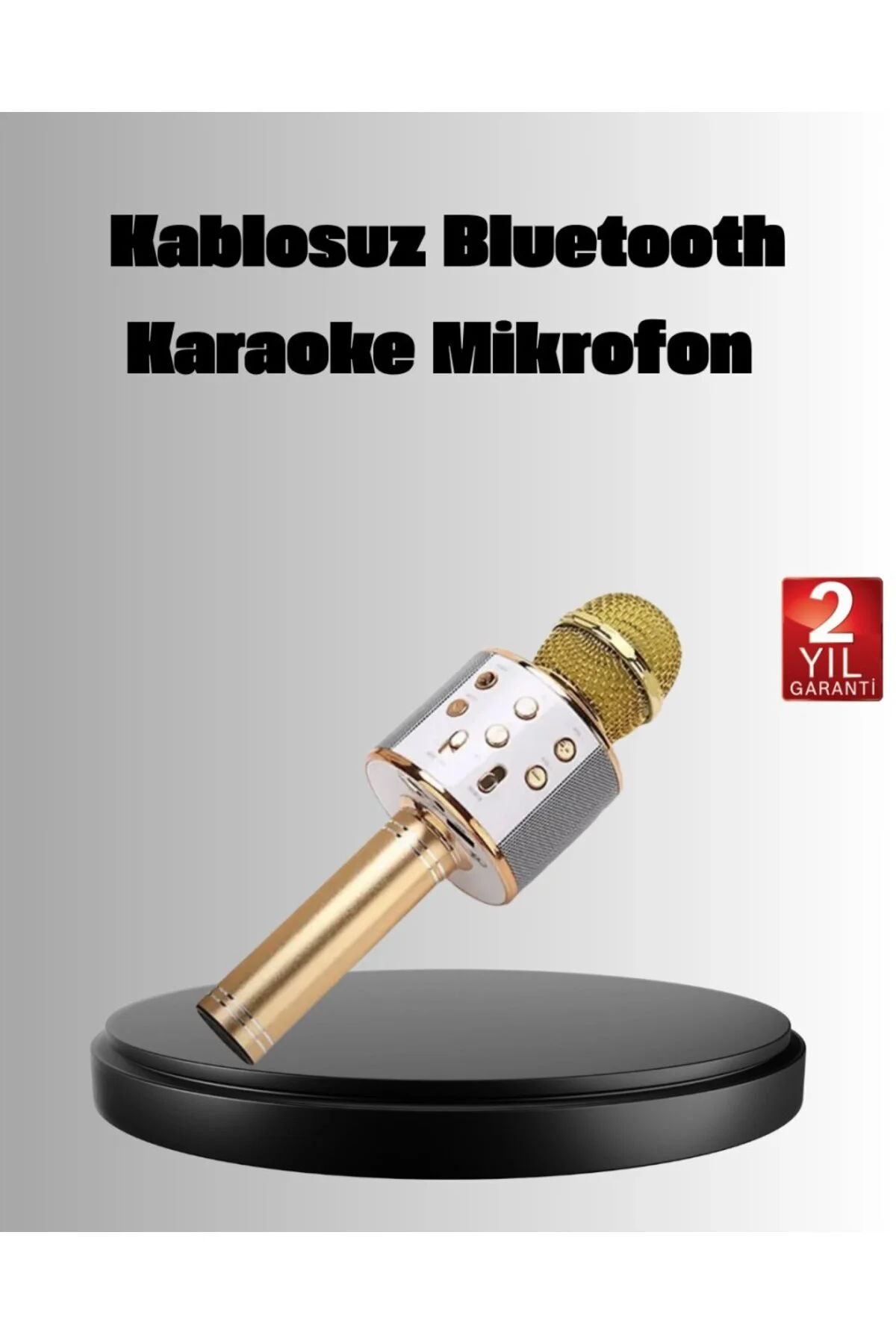 Kablosuz Karaoke Mikrofon Usb Aux Destekli Parti Ve Eğlence İçin