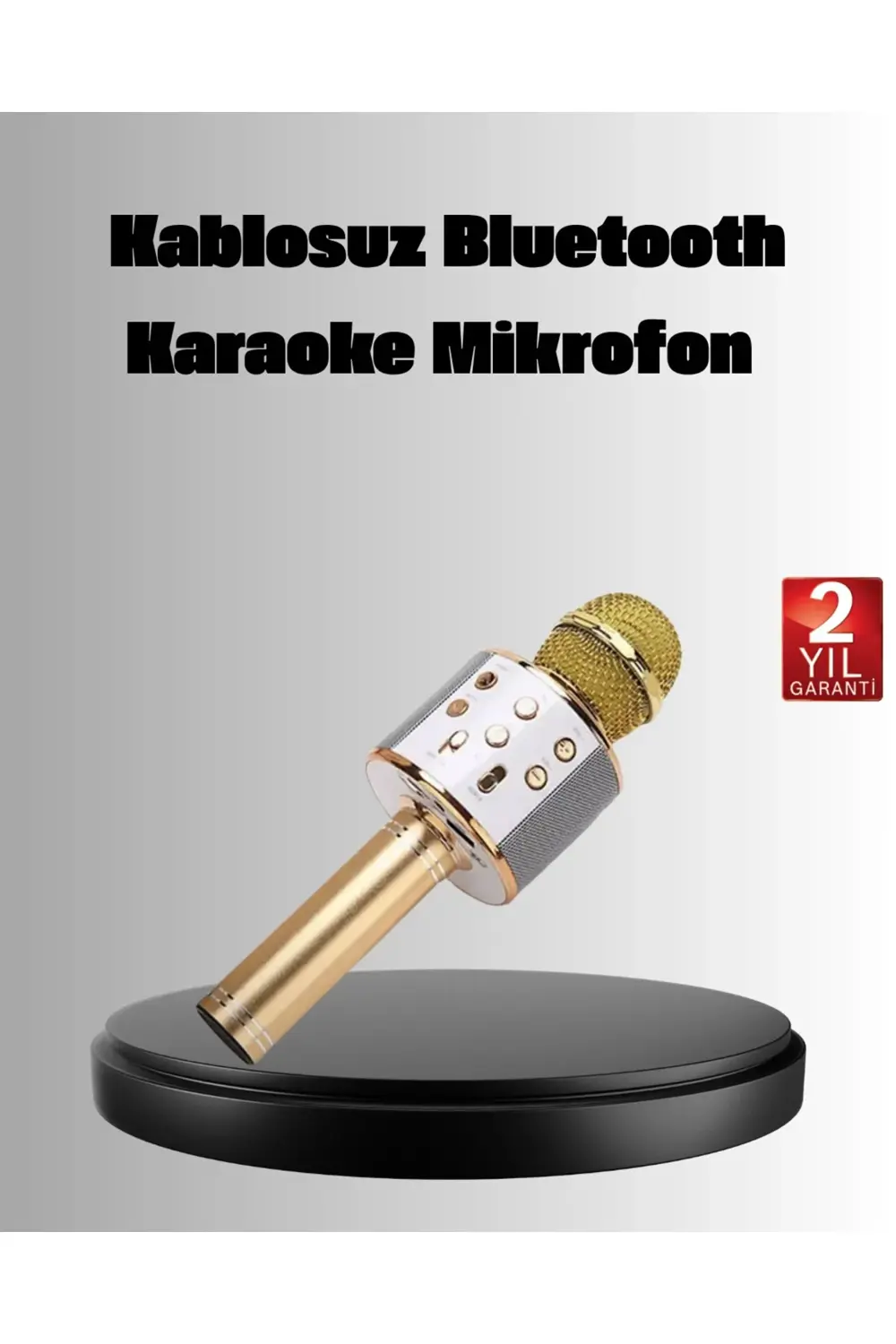 Kablosuz Karaoke Mikrofon USB AUX Destekli Parti ve Eğlence İçin