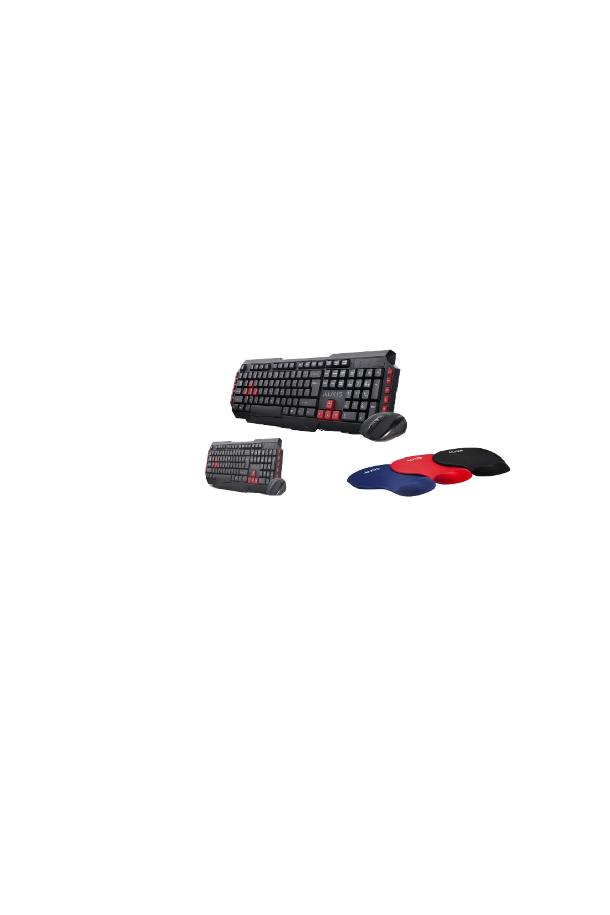 Kablosuz Klavye Mouse Set - Bilek Destekli Mouse Pad