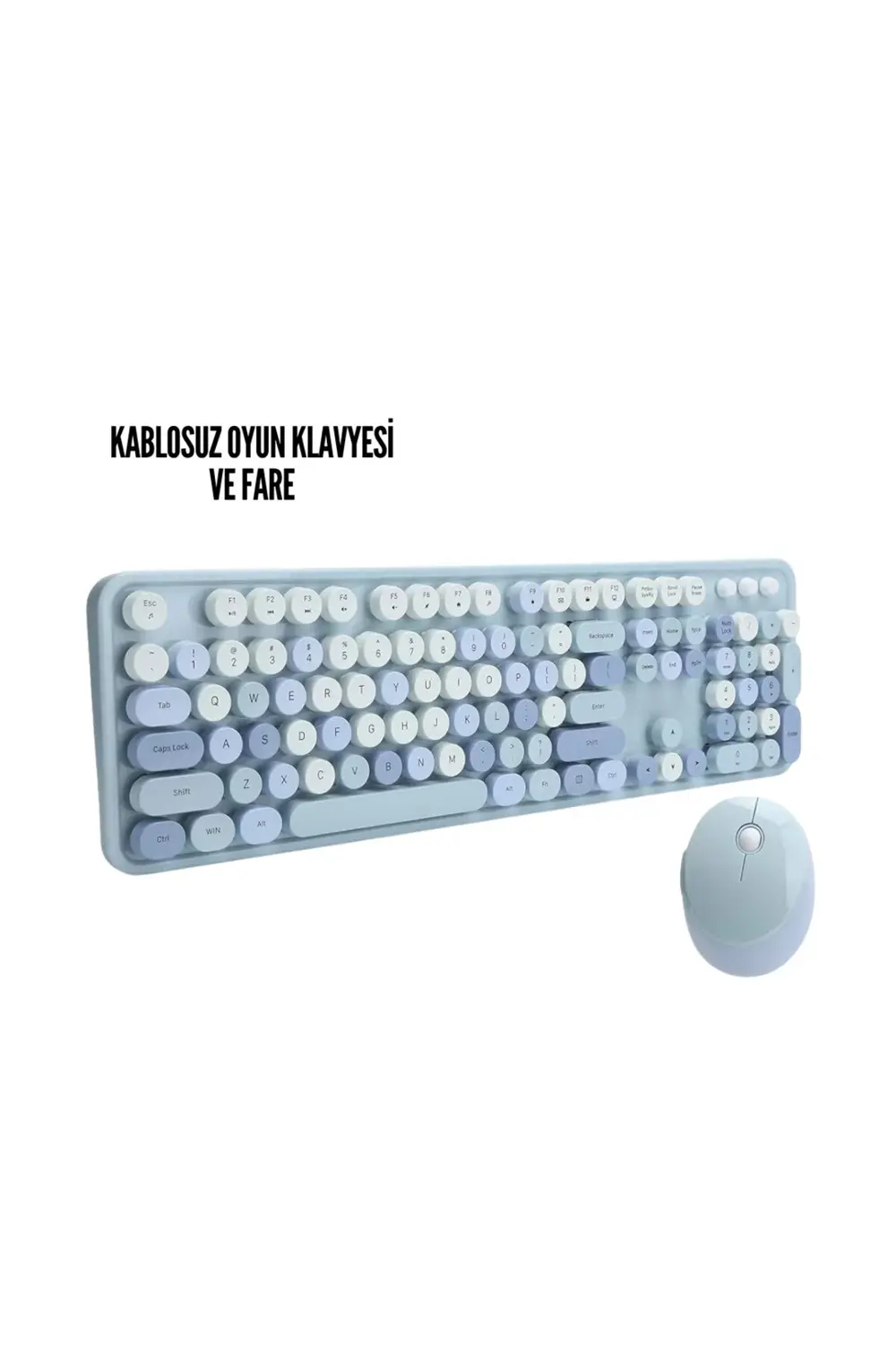 Kablosuz Klavye Mouse Seti mavi