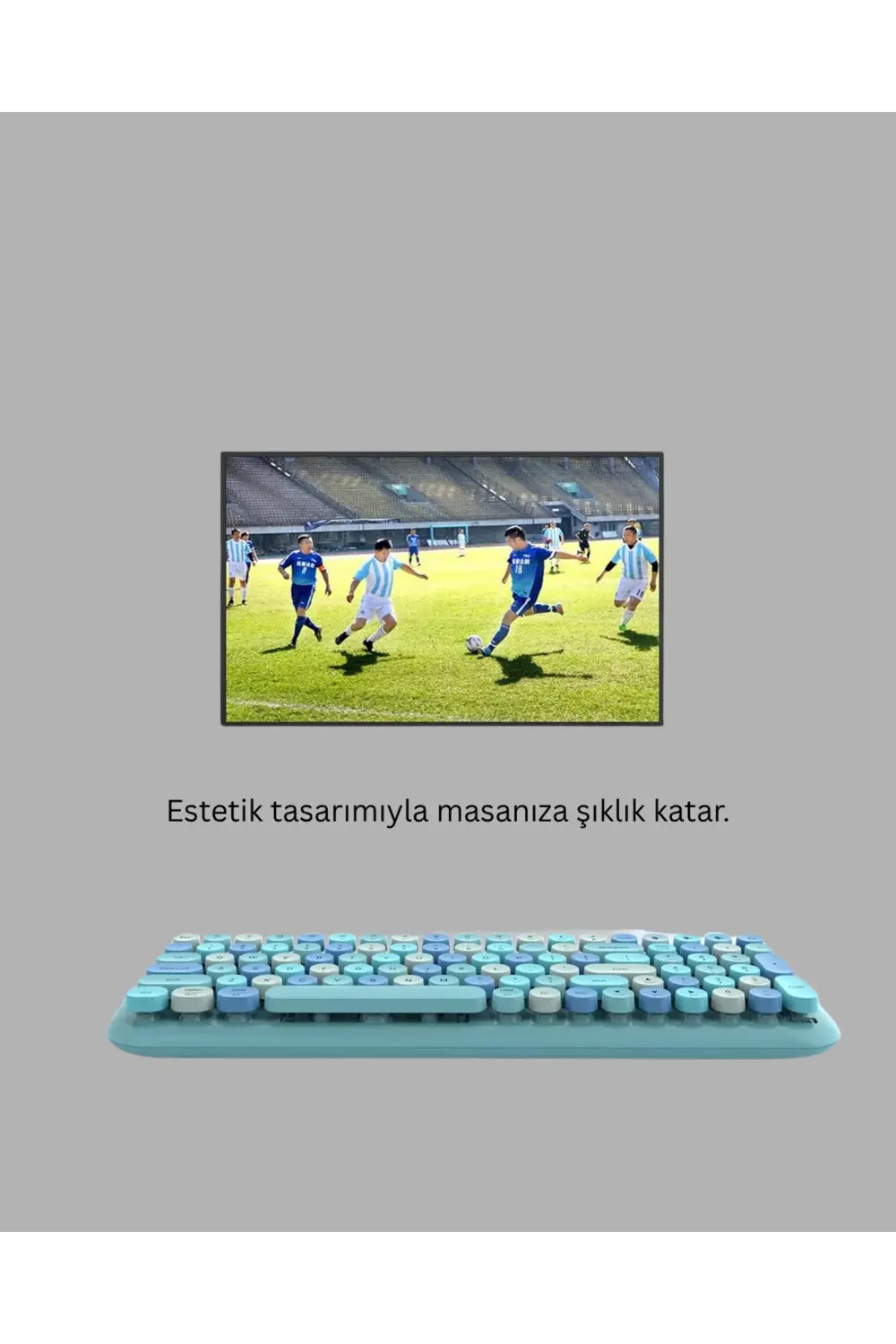 Kablosuz Klavye Mouse Seti mavi