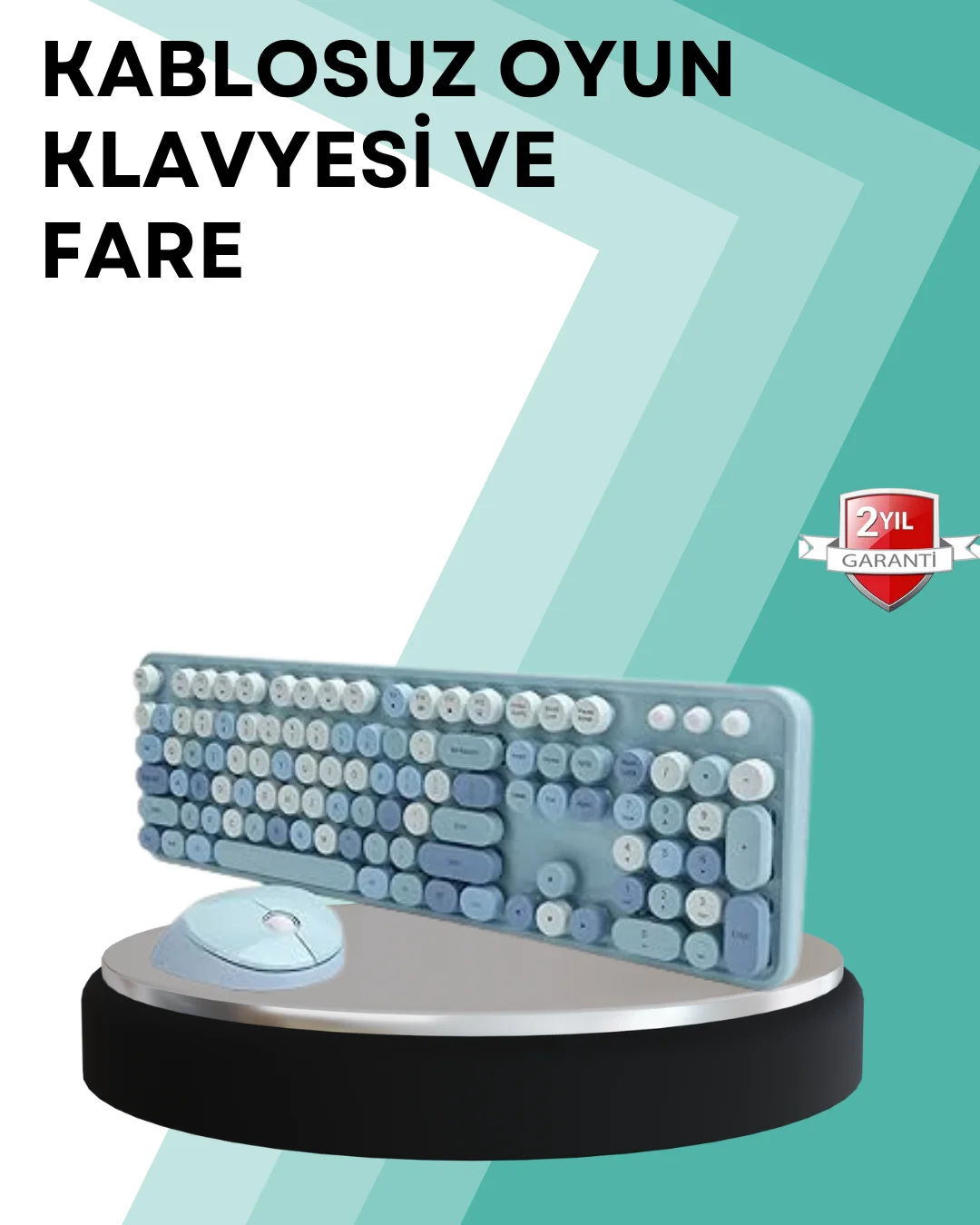 Kablosuz Klavye ve Mouse Seti – Sessiz Tuş, Retro Tasarım Fiyatı, Yorumları ve Özellikleri