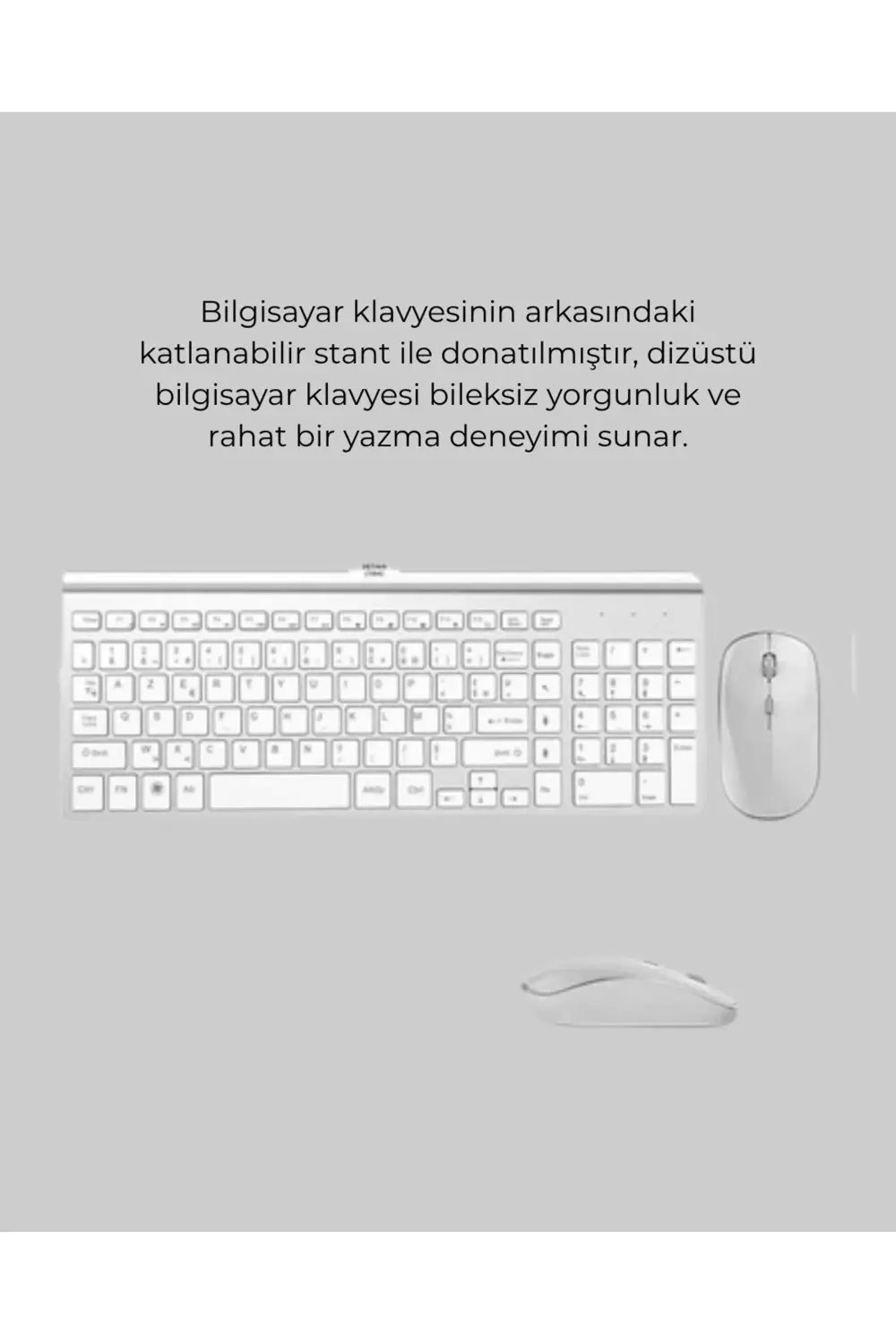 Kablosuz Klavye ve Mouse Seti - Ergonomik Tasarım, Sessiz Kullanı
