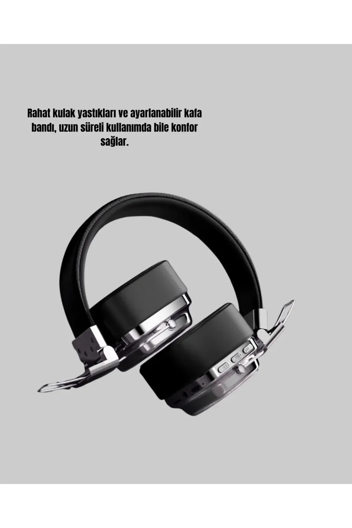Kablosuz Kulak Üstü Bluetooth Kulaklık Güçlü Bas ve Katlanabilir Tasarım Kablosuz Kulak Üstü Bluetooth Kulaklık Güçlü Bas ve Katlanabilir Tasarım