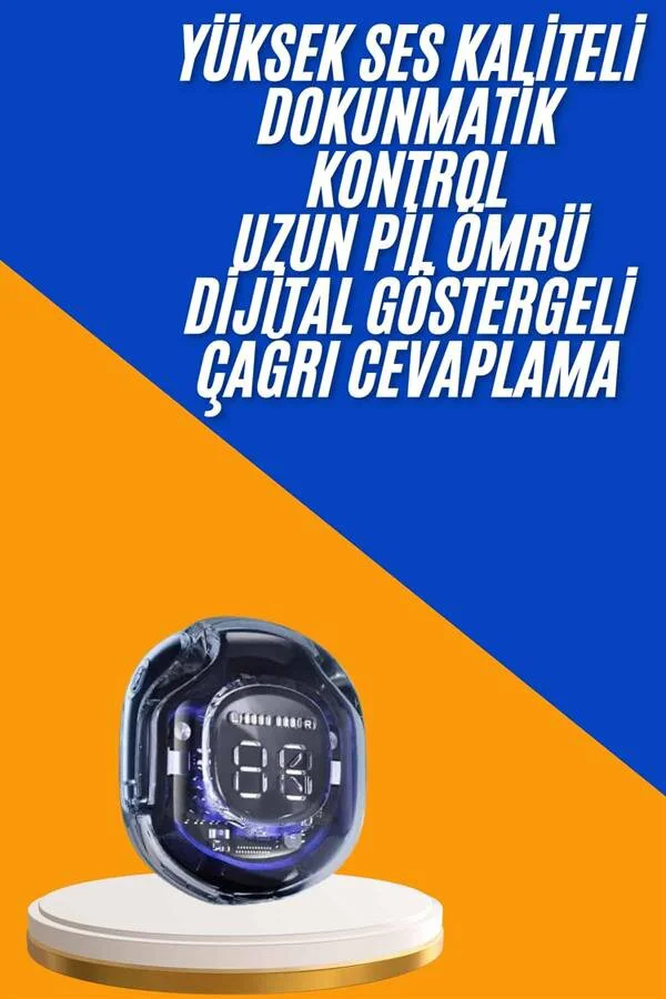 Kablosuz Kulaklık - Bluetooth 5.3 ANC ENC, Extra Bass ve Şarj Göstergeli Kulaklık