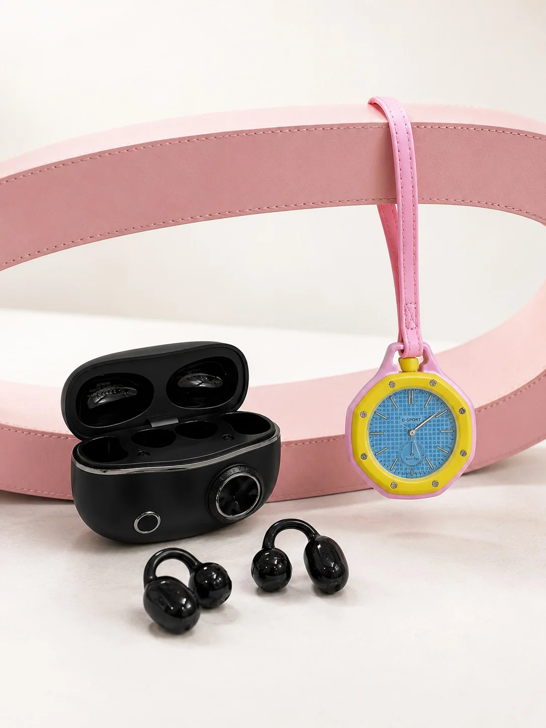 Kablosuz Kulaklık Seti ve Pembe Askılı Analog Charm Saat Günlük Kullanım Kampanyası Fiyatı, Yorumları ve Özellikleri