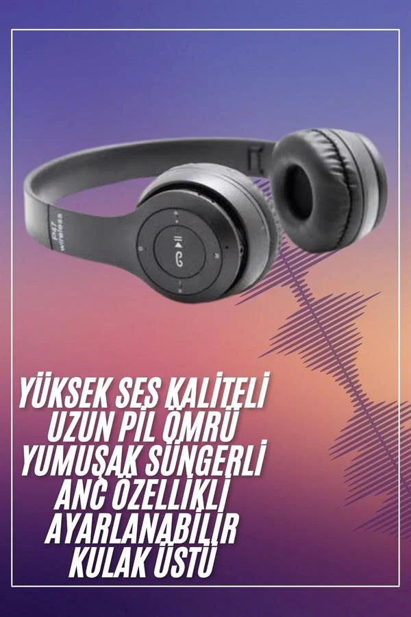 Kablosuz Kulaklık Siyah - Bluetooth 5.0, Uzun Pil Ömrü ve Spor Dayanıklılığı