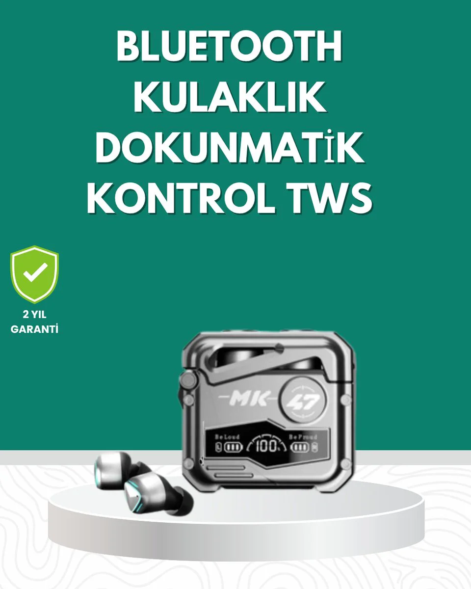 Kablosuz Kulaklık - Type-C Hızlı Şarj ve 20 Saat Kesintisiz Kullanım
