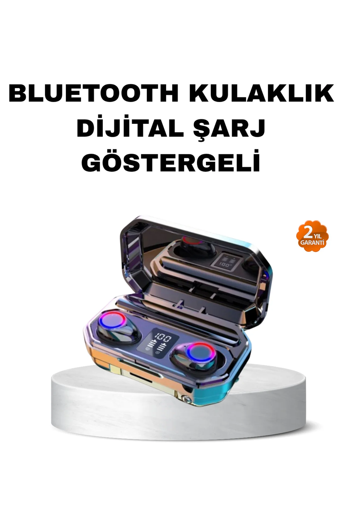 Kablosuz Kulaklık Uzun Pil Ömürlü Şarj Kutulu Ergonomik Hafif Tasarım