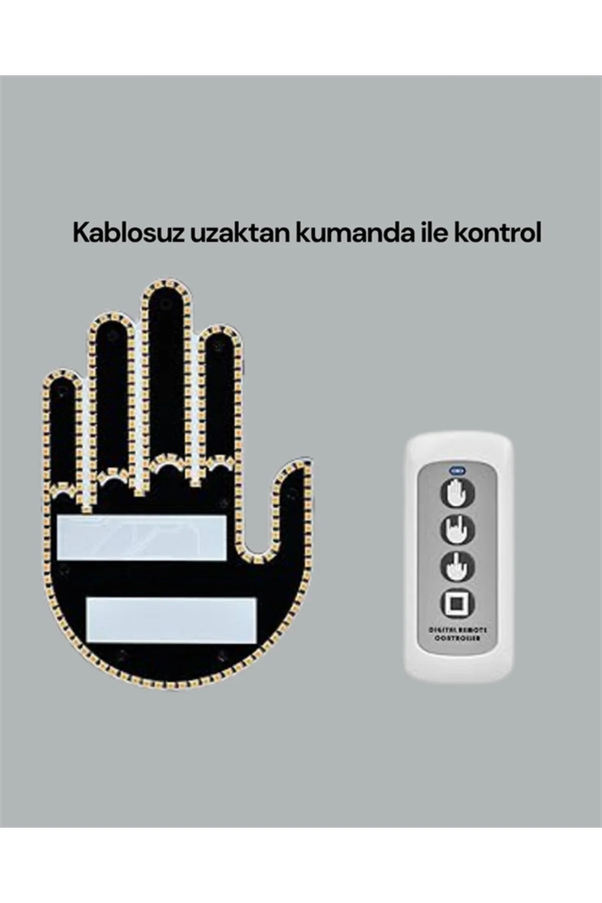 Kablosuz Kumandalı Led Jest Işığı – 3 Modlu Araba Arkası Mesaj Işığı 203 Led Ile Yüksek Parlaklık