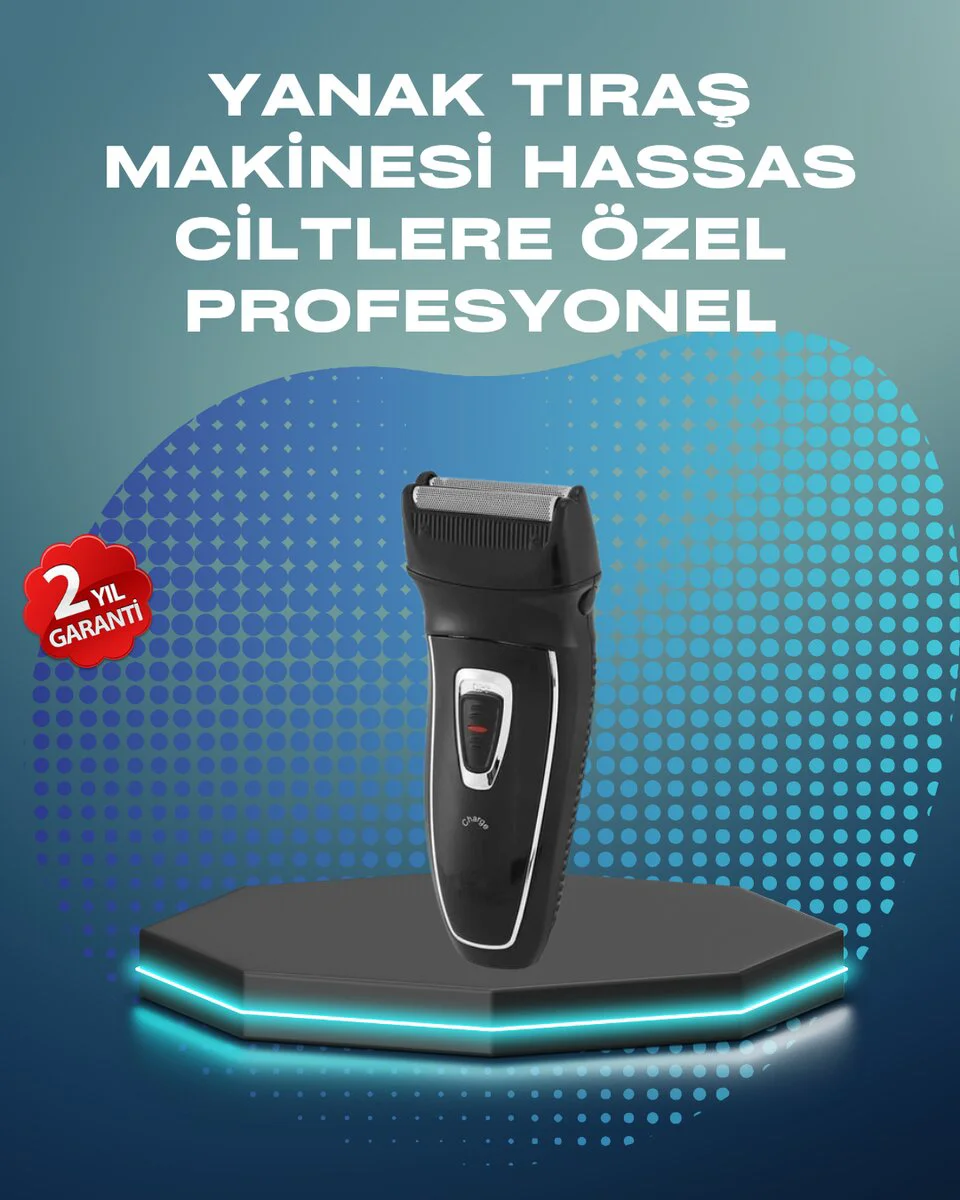 Kablosuz Kuru Tıraş Makinesi Folyo Başlıklı – Pratik, Yıkanabilir ve Hassas Tıraş Deneyimi