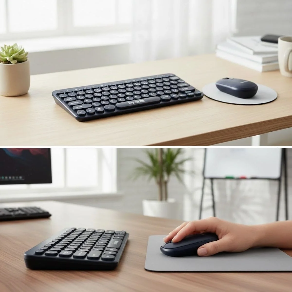 Kablosuz Lacivert Bluetooth Klavye Mouse Seti – Yuvarlak Tuşlu Tasarım, Türkçe Q Dizilim, Taşınabilir, Ev Ve Ofis Kullanımına Uygun Bx40 Fiyatı, Yorumları ve Özellikleri