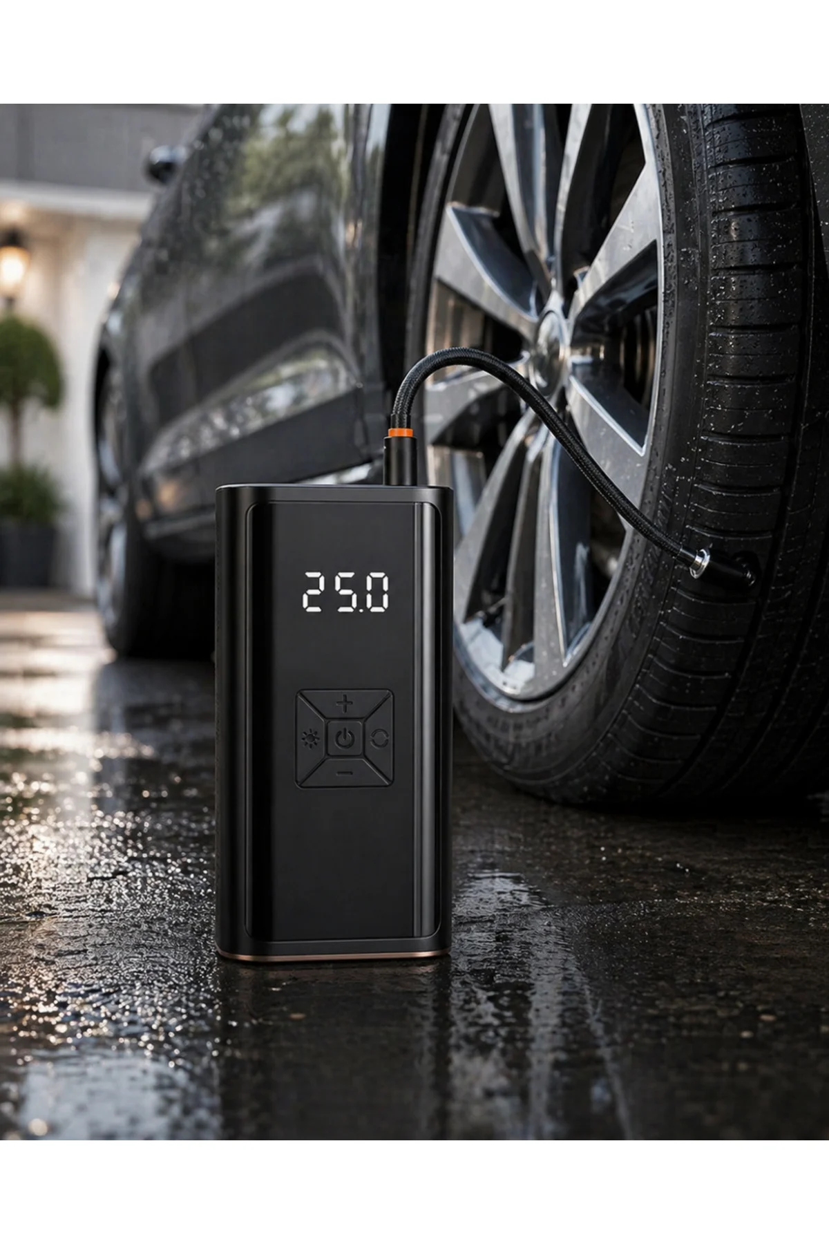 Kablosuz Lastik Şişirme Kompresörü Dijital Ekranlı Powerbank Özel