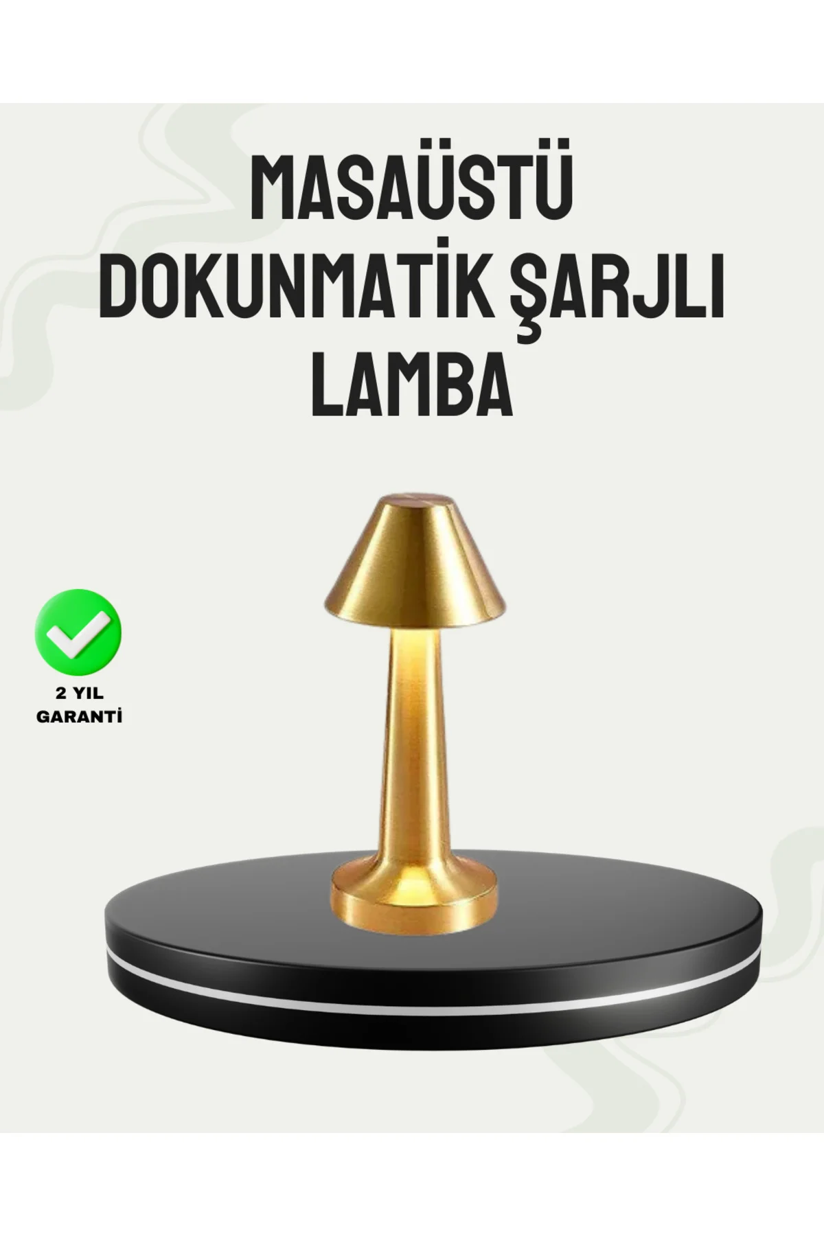 Kablosuz LED Masa Lambası 1800mAh 3 Renk Aydınlatma Dokunmatik