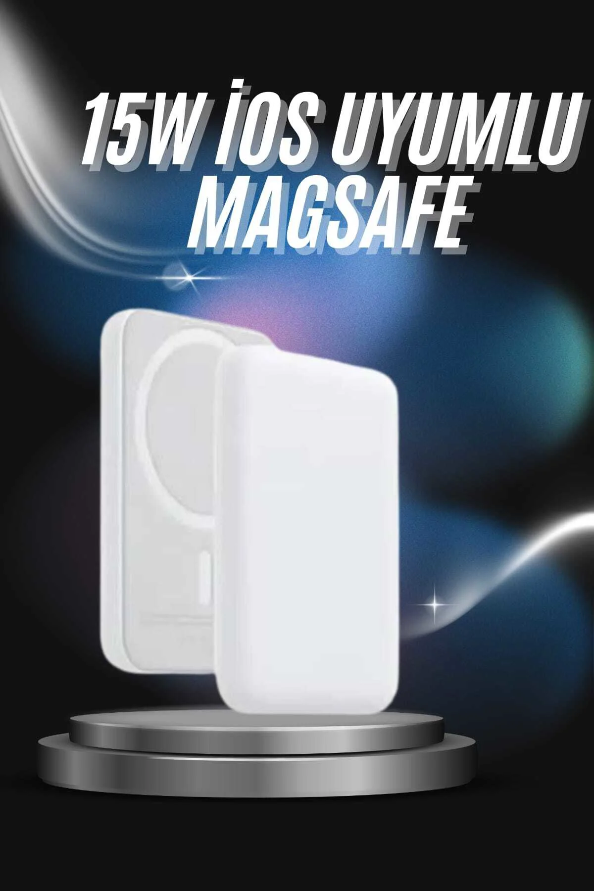 Kablosuz Magsafe Hızlı Şarj 5.000 mah Kablosuz Şarj Cihazı - ayr2