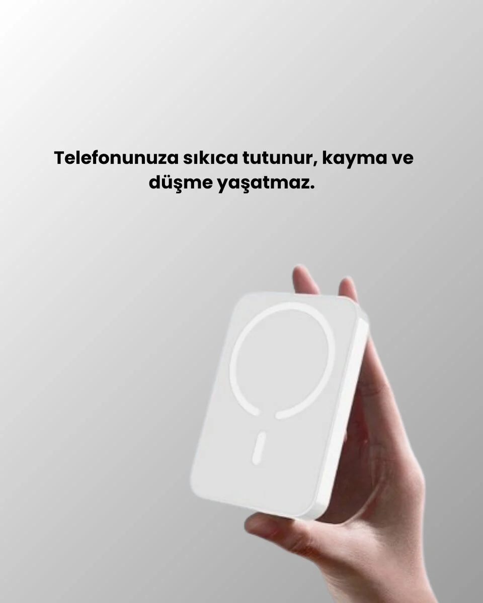 Kablosuz MagSafe Powerbank 10000 mAh - iPhone Uyumlu ve Isı Dağılımlı