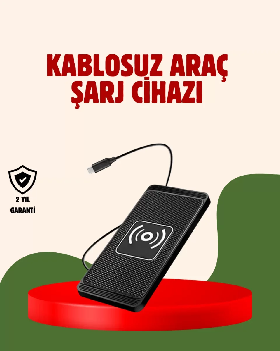 Kablosuz Manyetik Araç Şarj Pedi – Hızlı, Güvenli, Isınma Korumal
