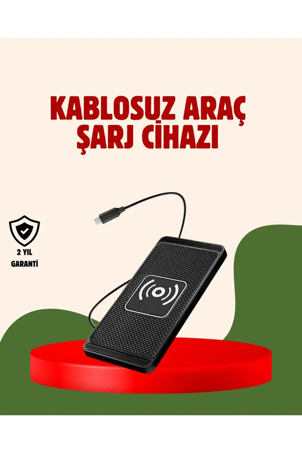 Kablosuz Manyetik Araç Şarj Pedi – Hızlı Güvenli Isınma Korumalı