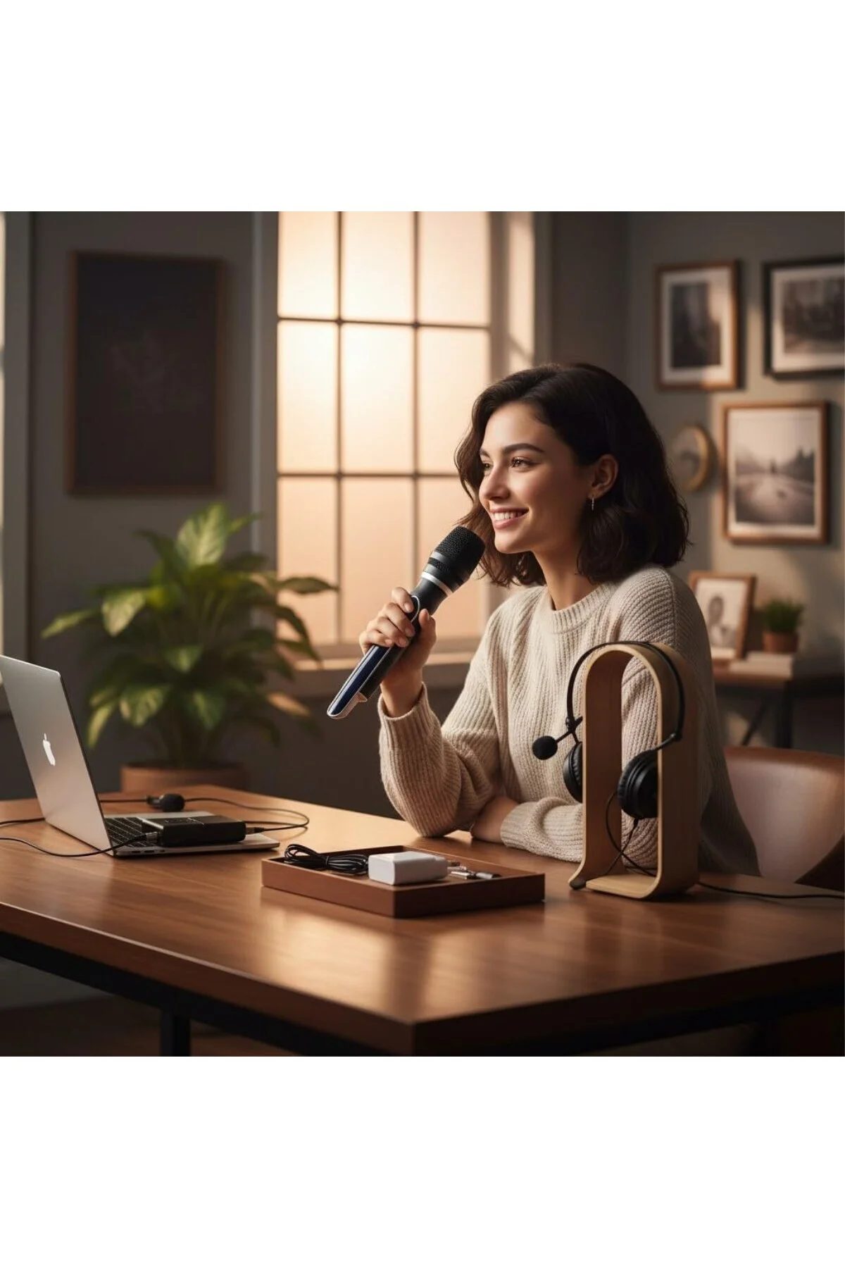 Kablosuz Mikrofon Seti – VHF 220–270 MHz Wireless El Mikrofonu ve